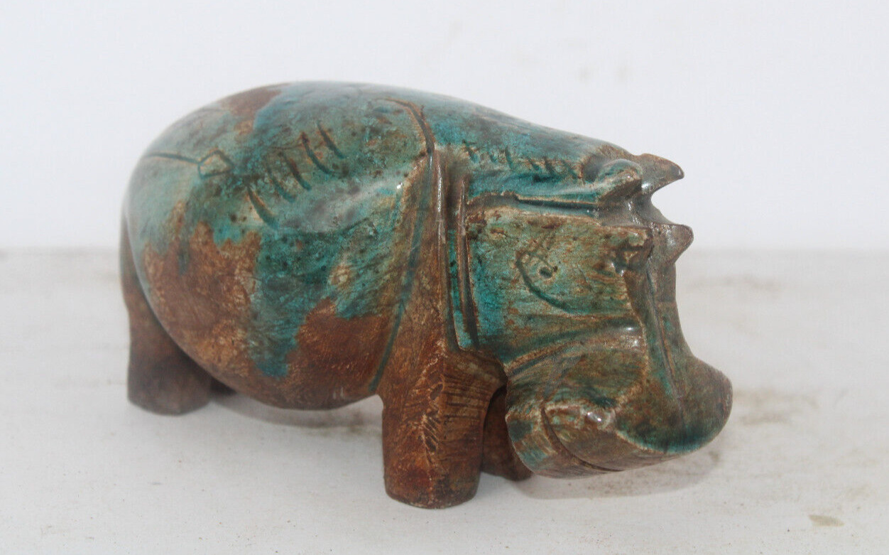 PHARAONIC ANCIENT EGYPTIAN ANTIQUE HIPPO Nile Protector Statue EGYCOM