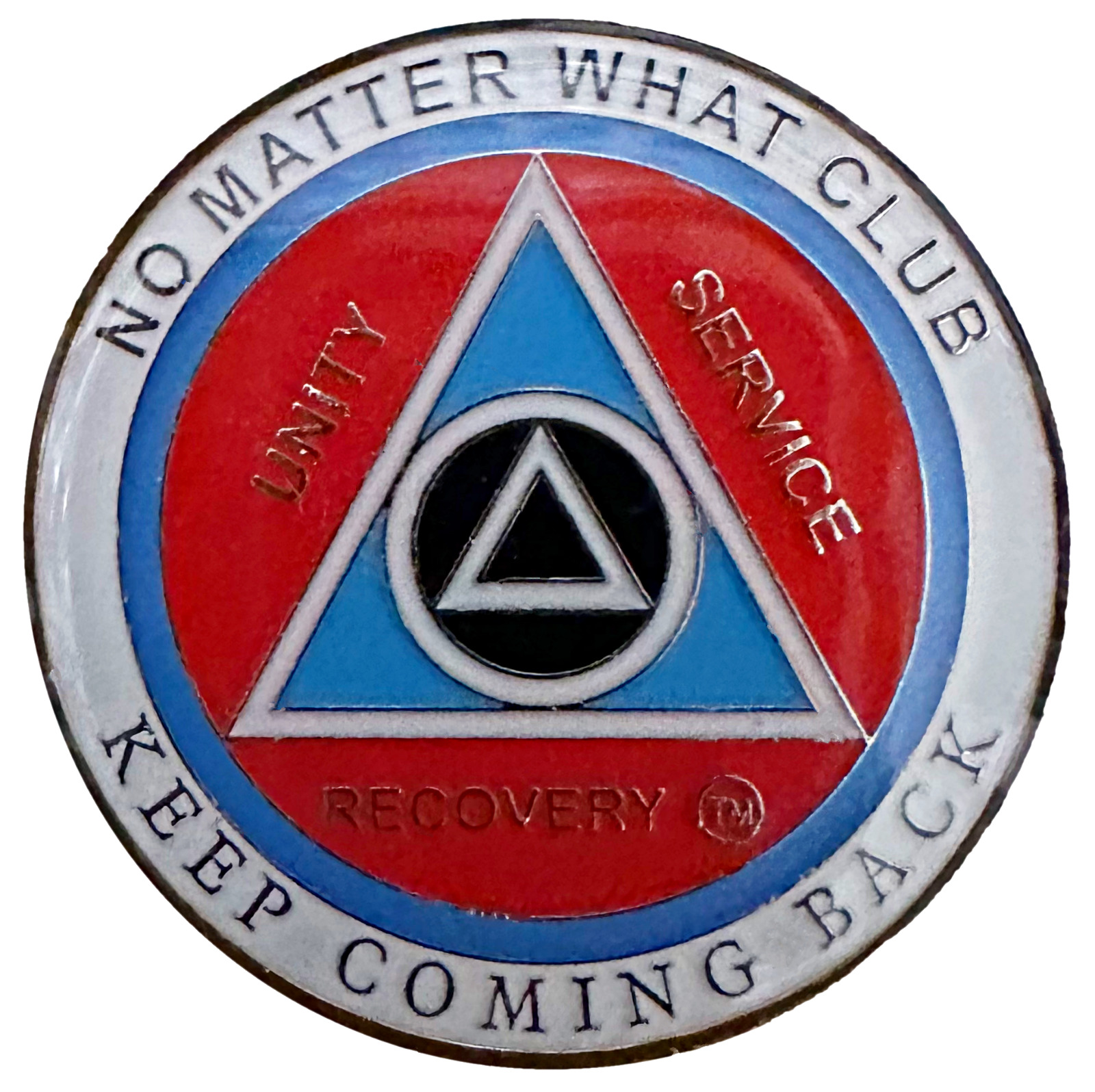 AA No Matter What Medallion, With The Serenity Prayer on The Back Side