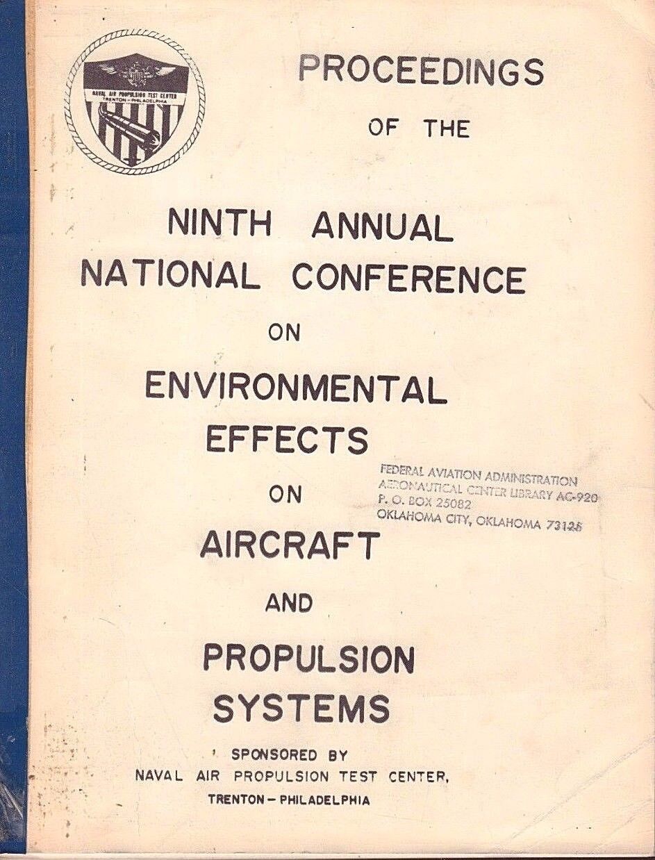 9th Conference on Environmental Effects on Aircraft FAA Library 090817DBT