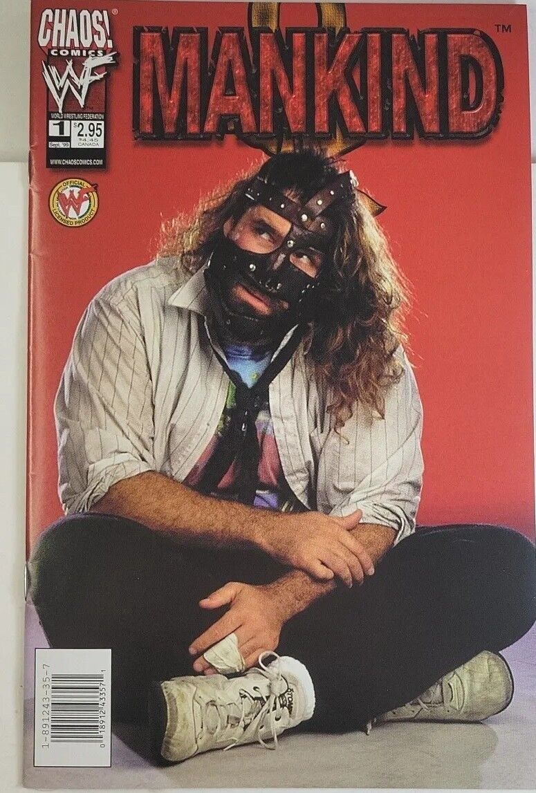 2001 WWF Mankind #1 Chaos Comics Nick Foley Cover Photo Steven Grant Jerry Beck