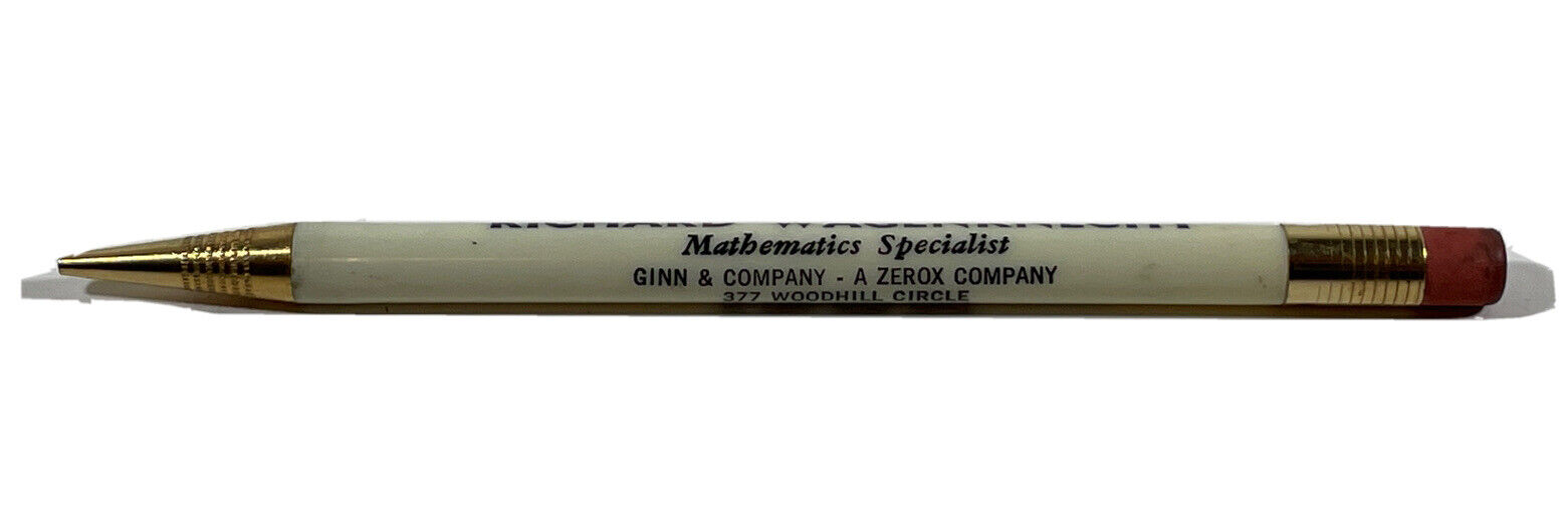 Vintage Ready Riter Pencil Richard Wagenknecht Math Specialist Advertisement