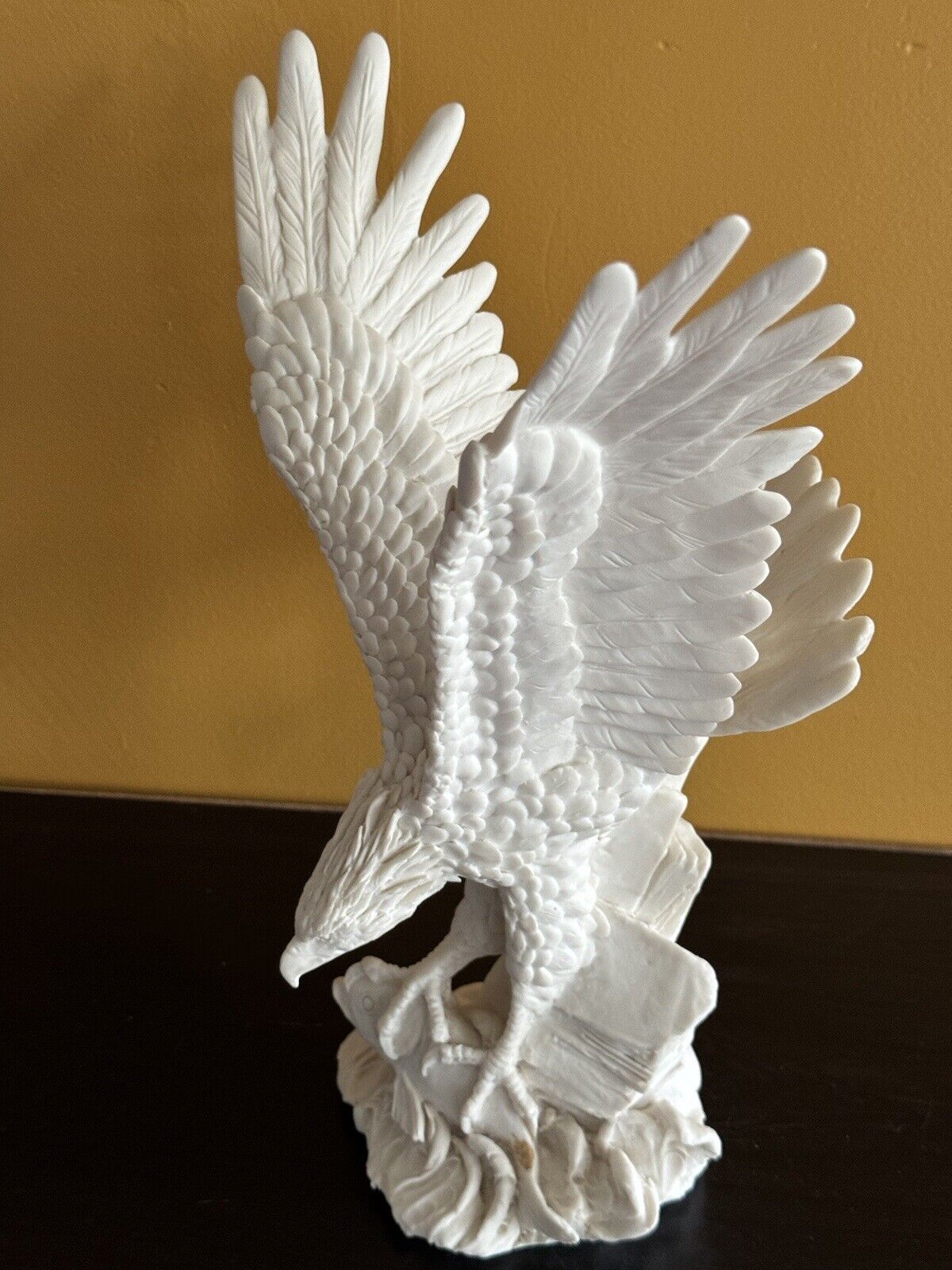 Vintage Eagle Capodimonte Bisque Porcelain Signed  Christian  Made in Italy 1992