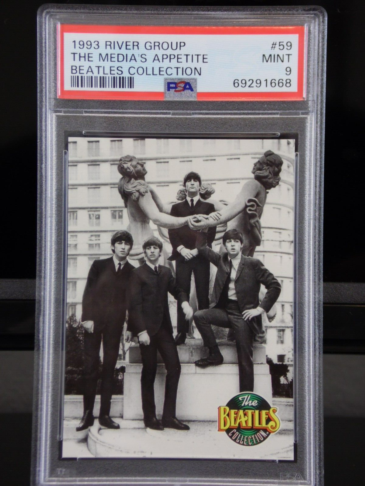 1993 River Group The Beatles Collection MEDIA\'S APPETITE #59 Card | PSA 9 Mint