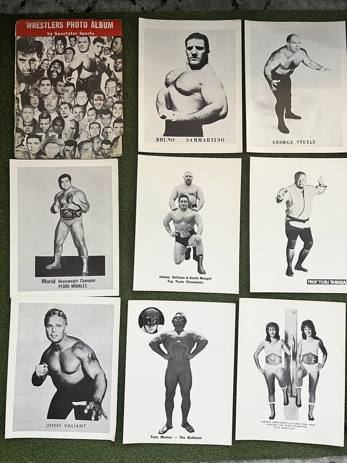 Vintage Lot Wrestler Photo Album Black & White Portrait 8x11\