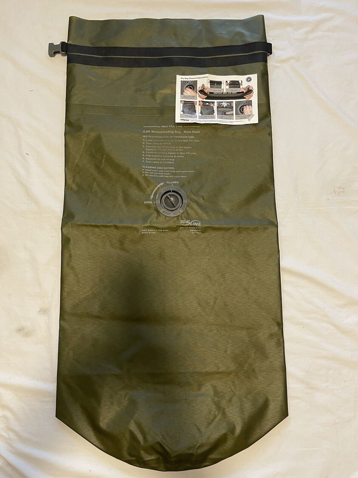 USMC SEAL LINE WATERPROOF 65L DRY BAG LIGHT WEIGHT BACK PACKING,CAMPING HUNTING