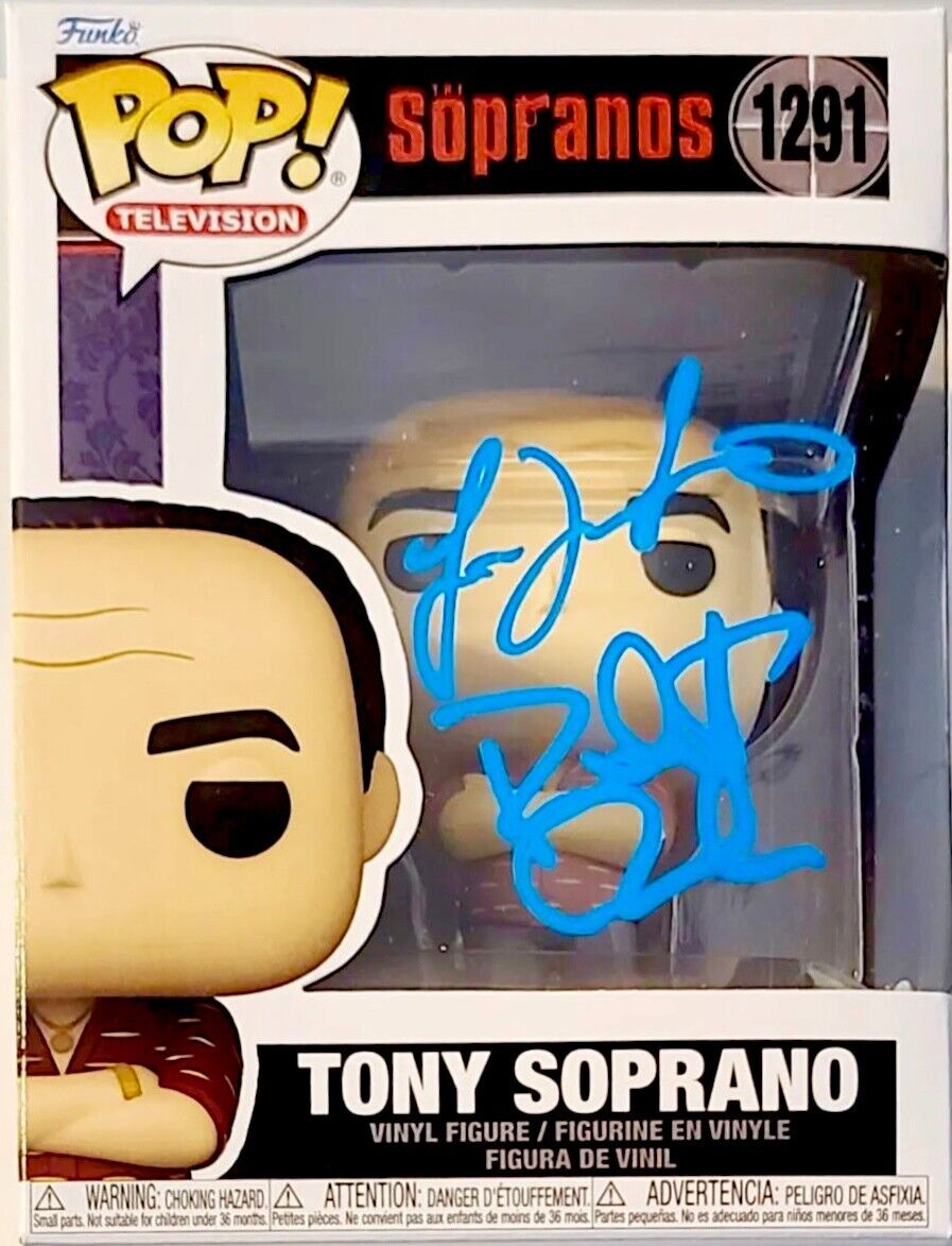 Rare Autographs Signed 2x Funko Pop Sopranos #1291 Tony Soprano JSA Authentic ✅