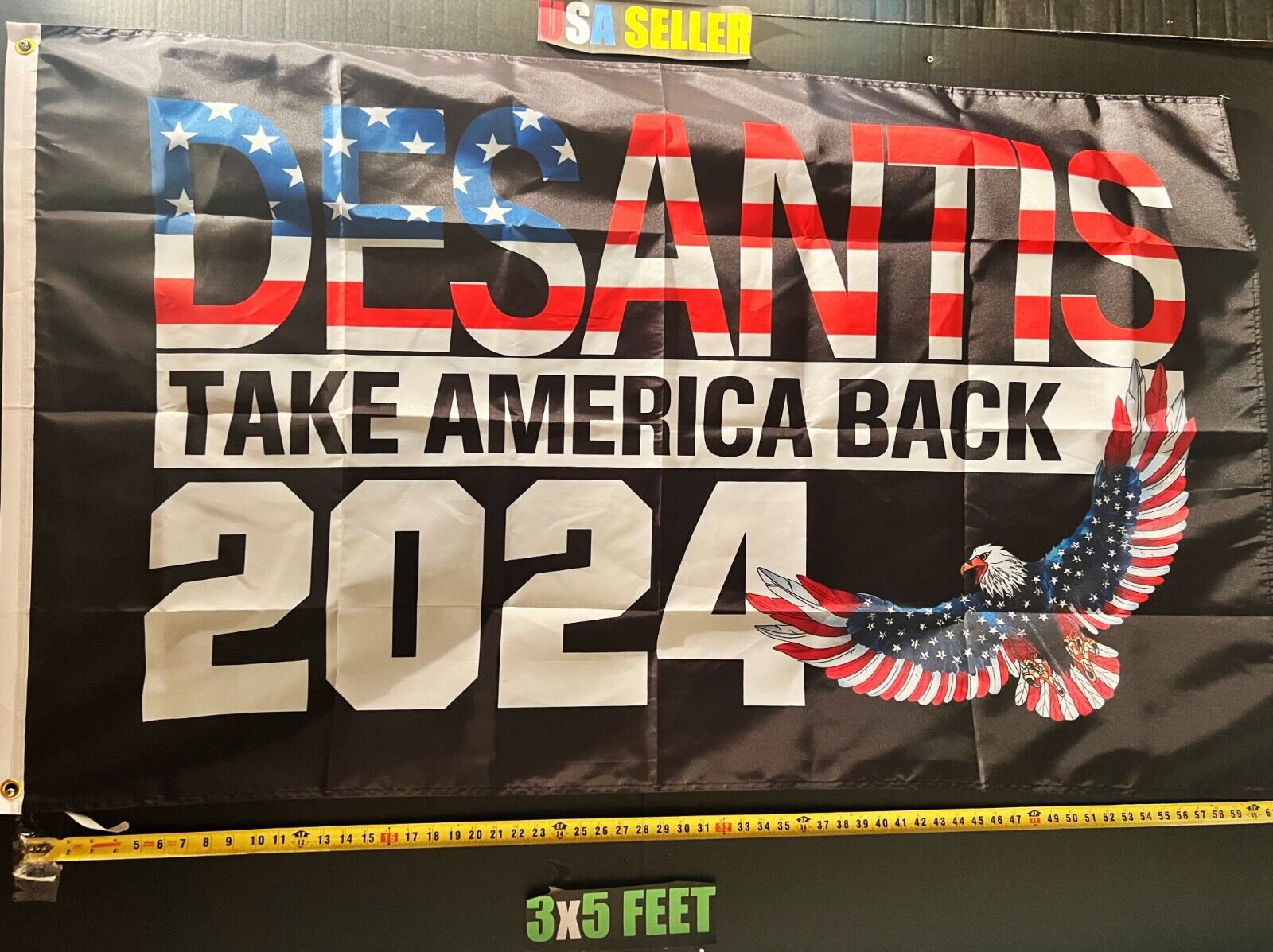 Ron Desantis Flag FREE USA SHIP 2024 TBB Save America Florida Trump USA Sign 3x5