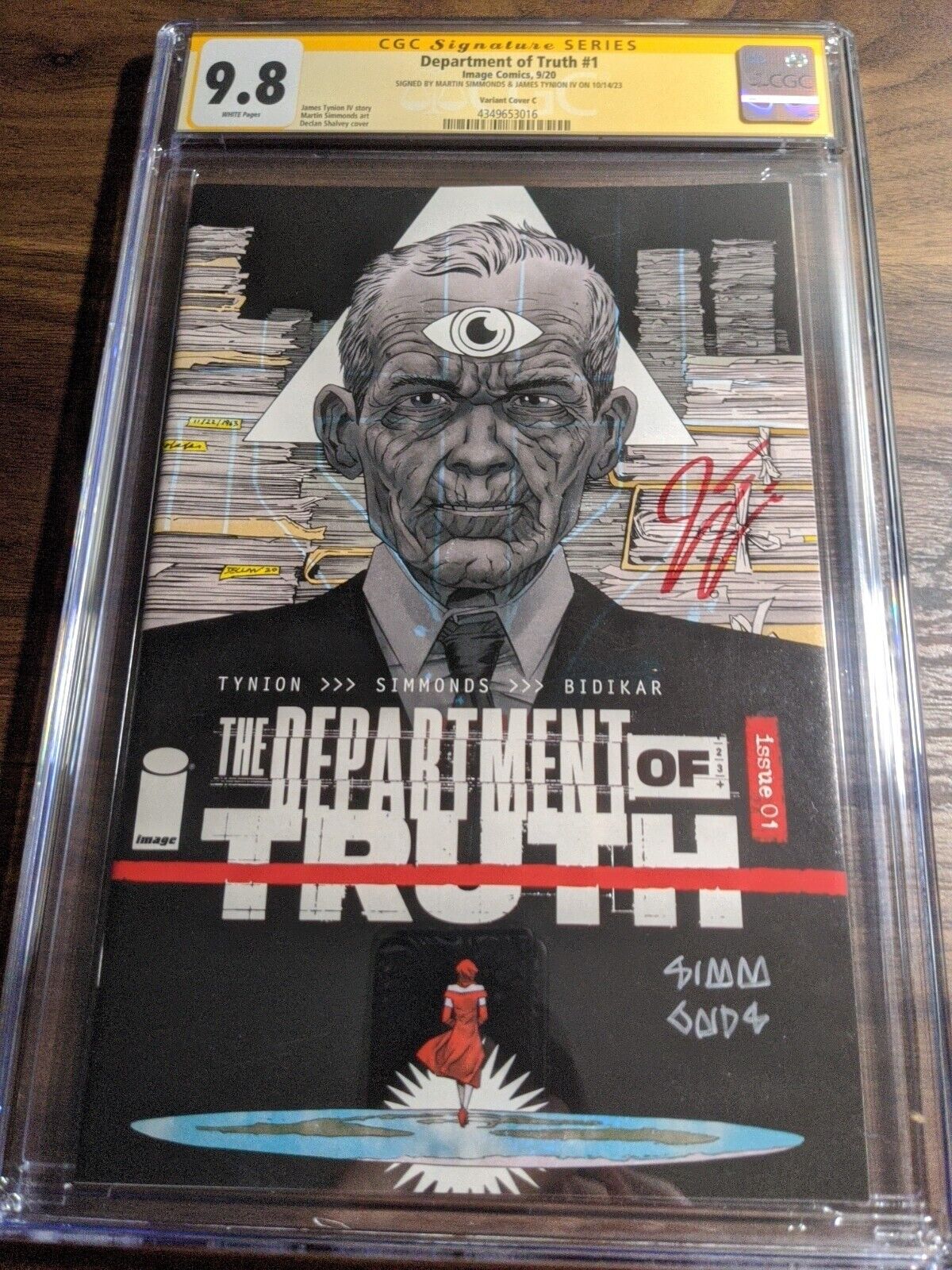 DEPARTMENT OF TRUTH #1 CGC 9.8 (Variant C) Double signed Tynion & Simmonds