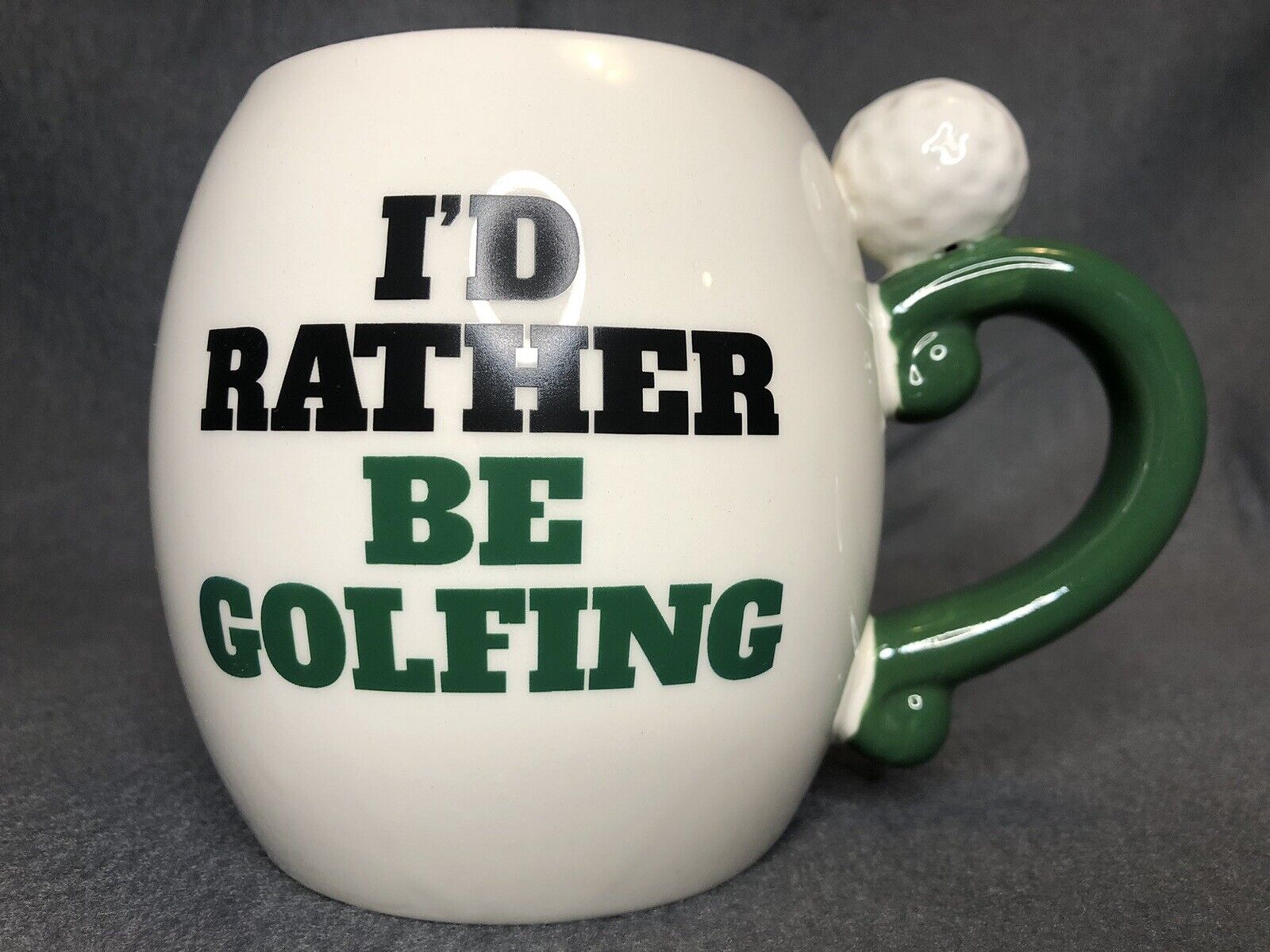 I\'d Rather Be Golfing Novelty Ceramic Mug Coffee Cup Golf Ball Gift Golfers 