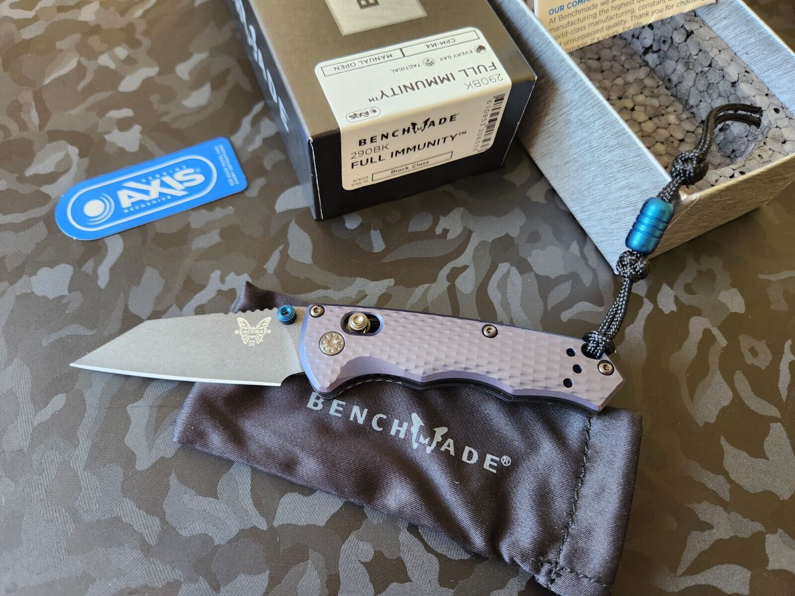 Benchmade 290BK Full Immunity CPM-M4 Crater Blue (Factory Sealed New Stock)
