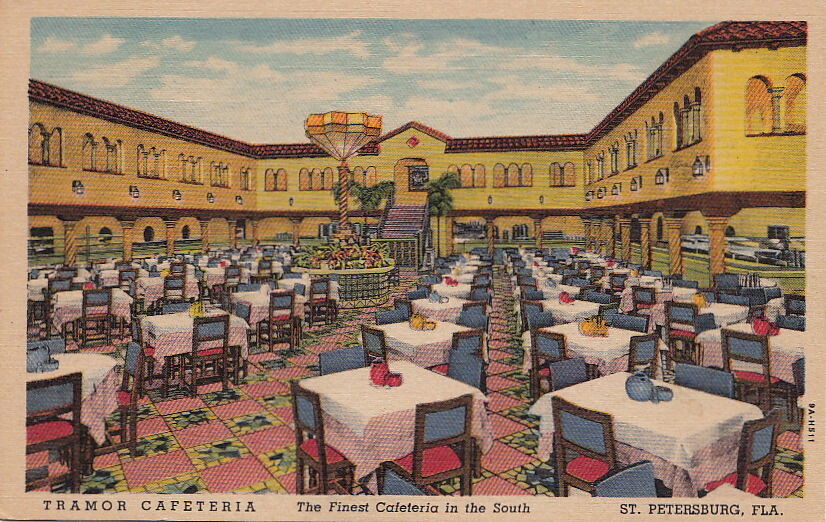  Postcard Tramor Cafeteria St Petersburg FL 