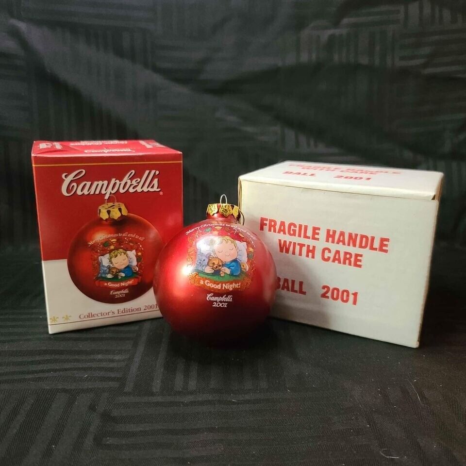 Vintage 2001 Campbell Soup Ball Ornament