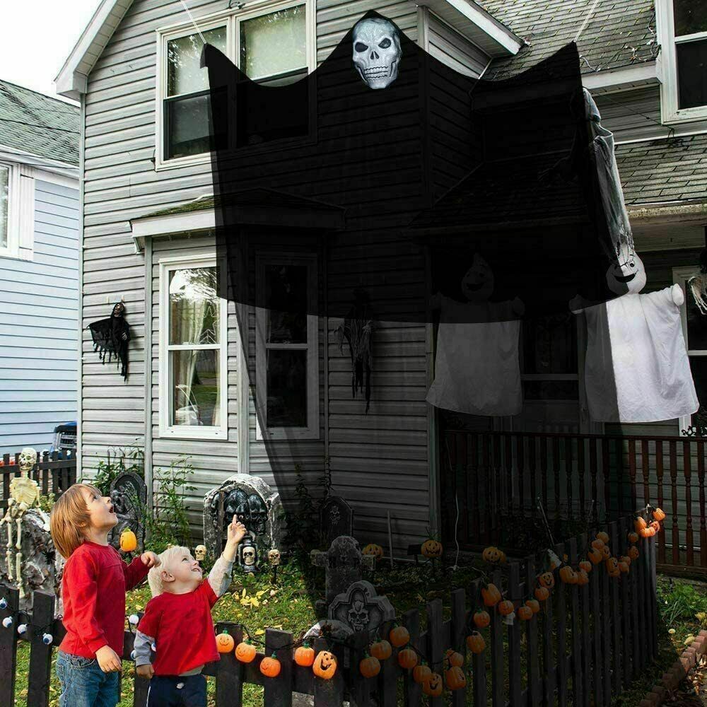 10.8' Halloween Haunted House Ghost Hanging Decoration Skeleton Skull Home Decor