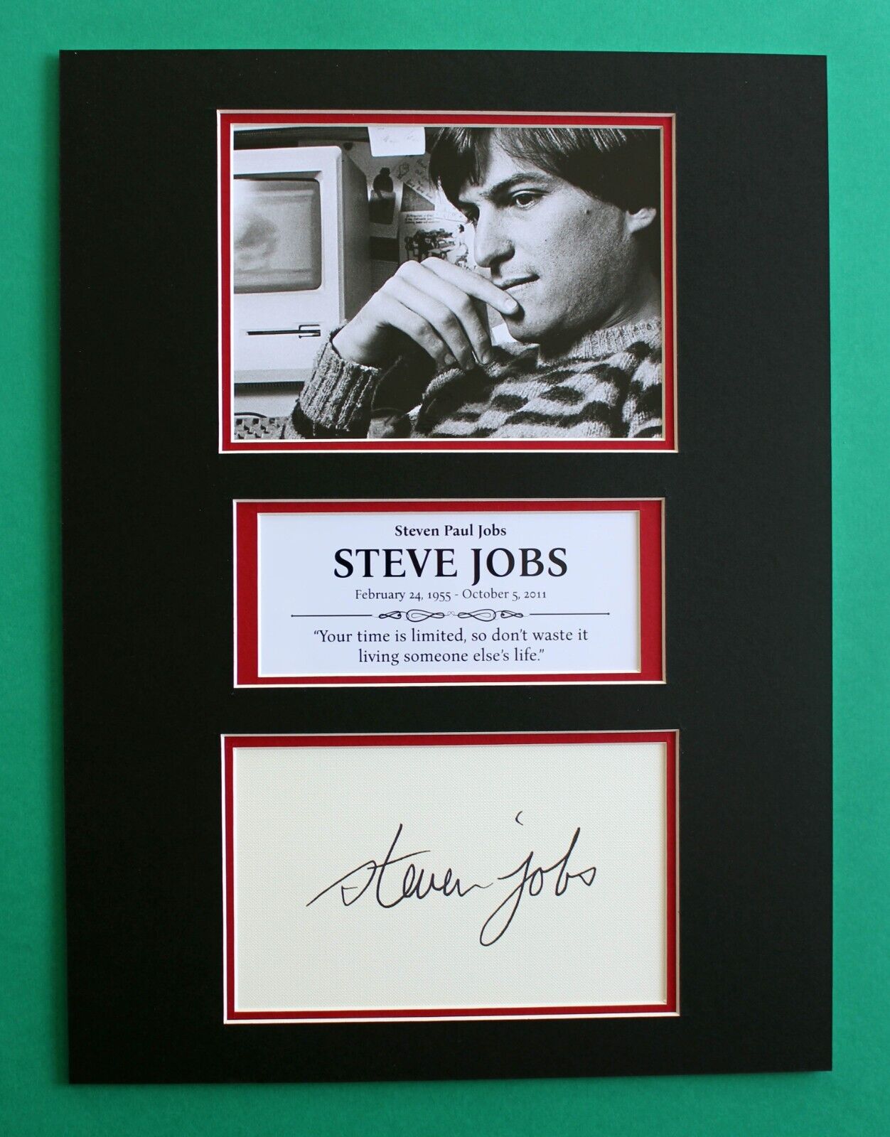 STEVE JOBS AUTOGRAPH masterly display Think Different