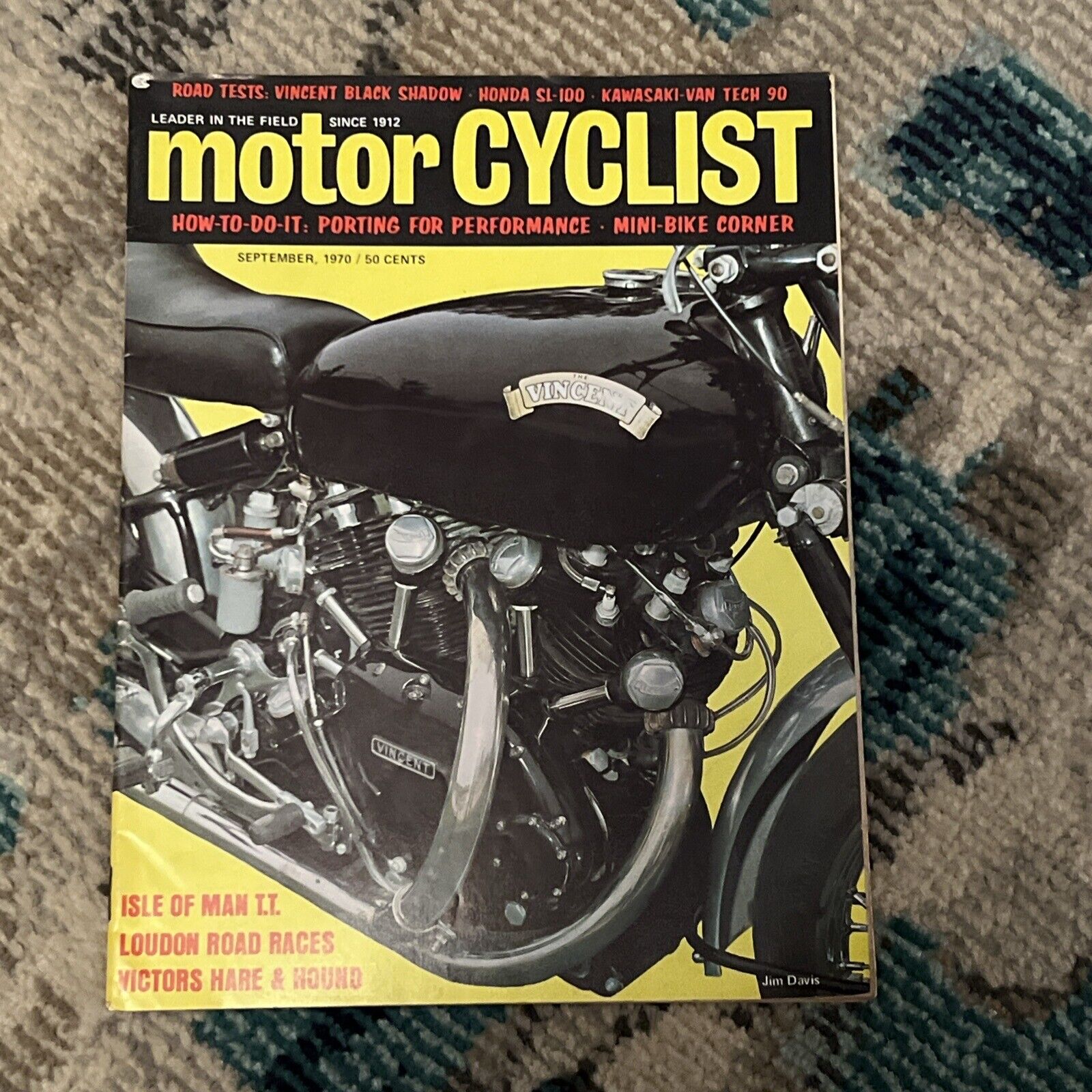 Motor Cyclist Magazine September 1970 Vincent Honda Jawa Yamaha