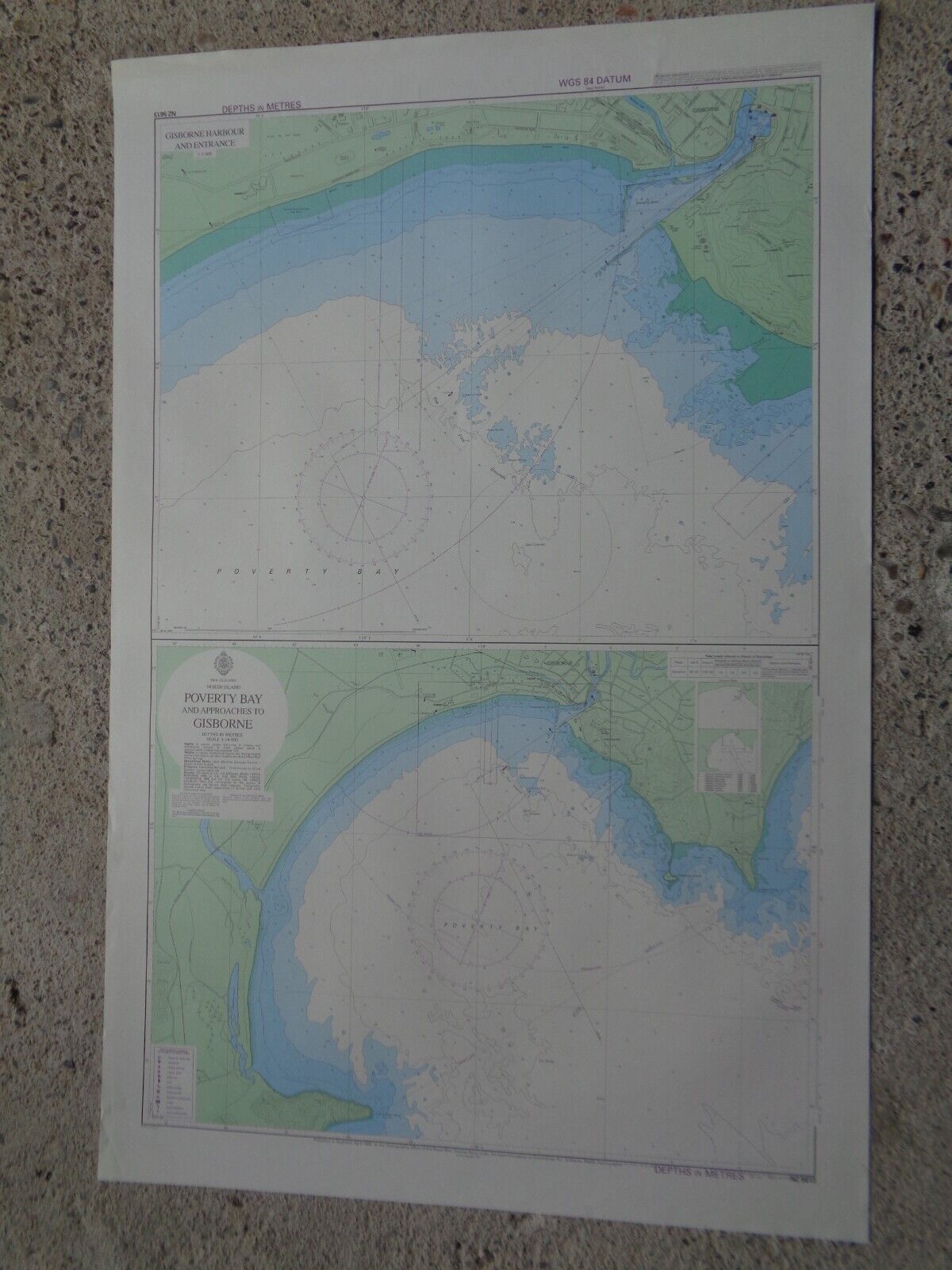1998 New Zealand MARINE MAP / Poverty Bay and Gisborne