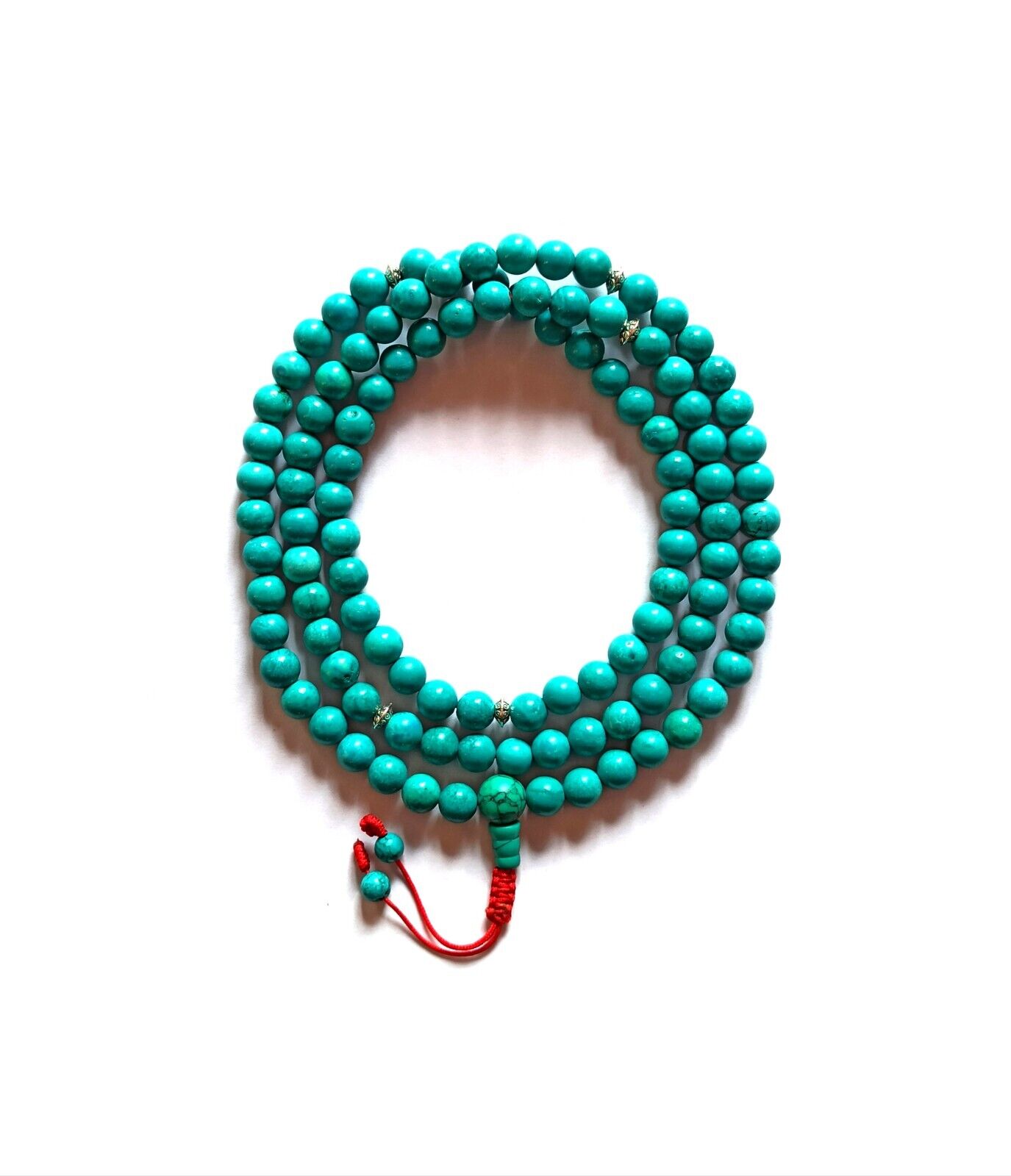 Best Quality Tibetan Turquoise Mala, Buddhist Mala, 8 MM, 108 Beads;