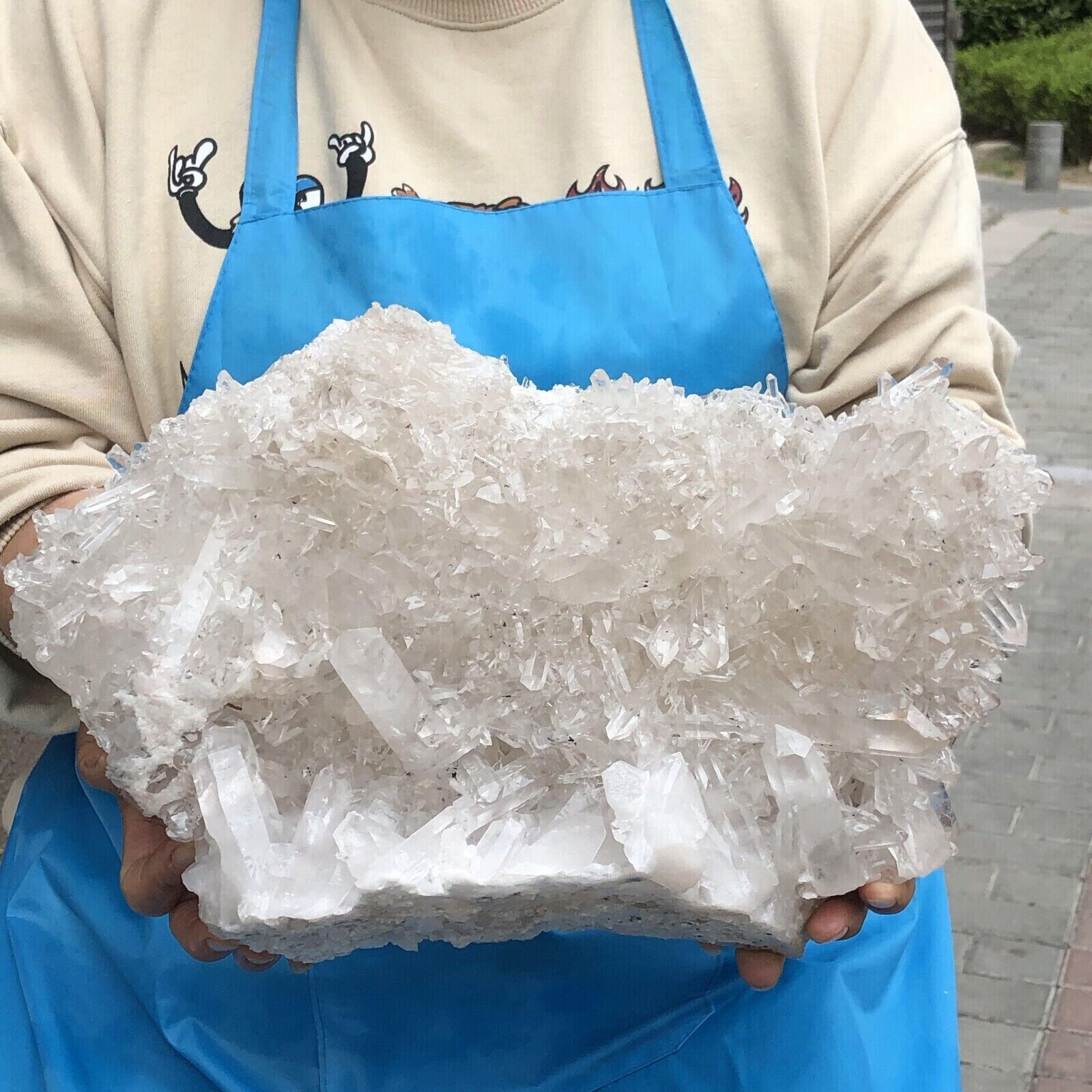 12.2 LB World Class Natural Clear Quartz Cluster Crystal Cluster  - Stands Up