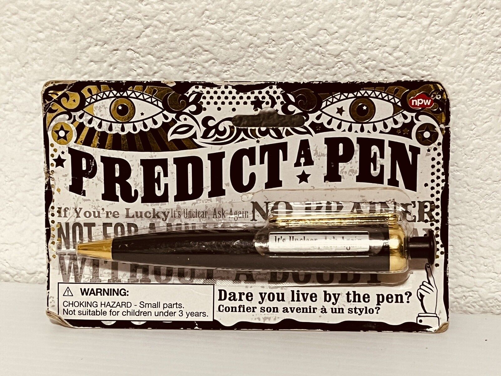 Predict A Pen  Black Ink Psychic Prediction Pen w/ 6 Phrases Like Magic 8 Ball
