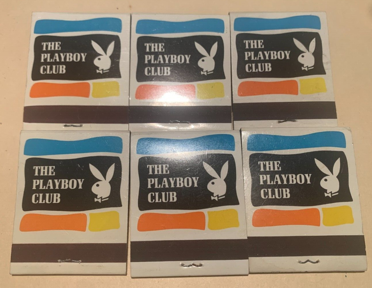 Lot Of 6 Vintage Matchbook Playboy Unused London New Orleans Baltimore Phoenix