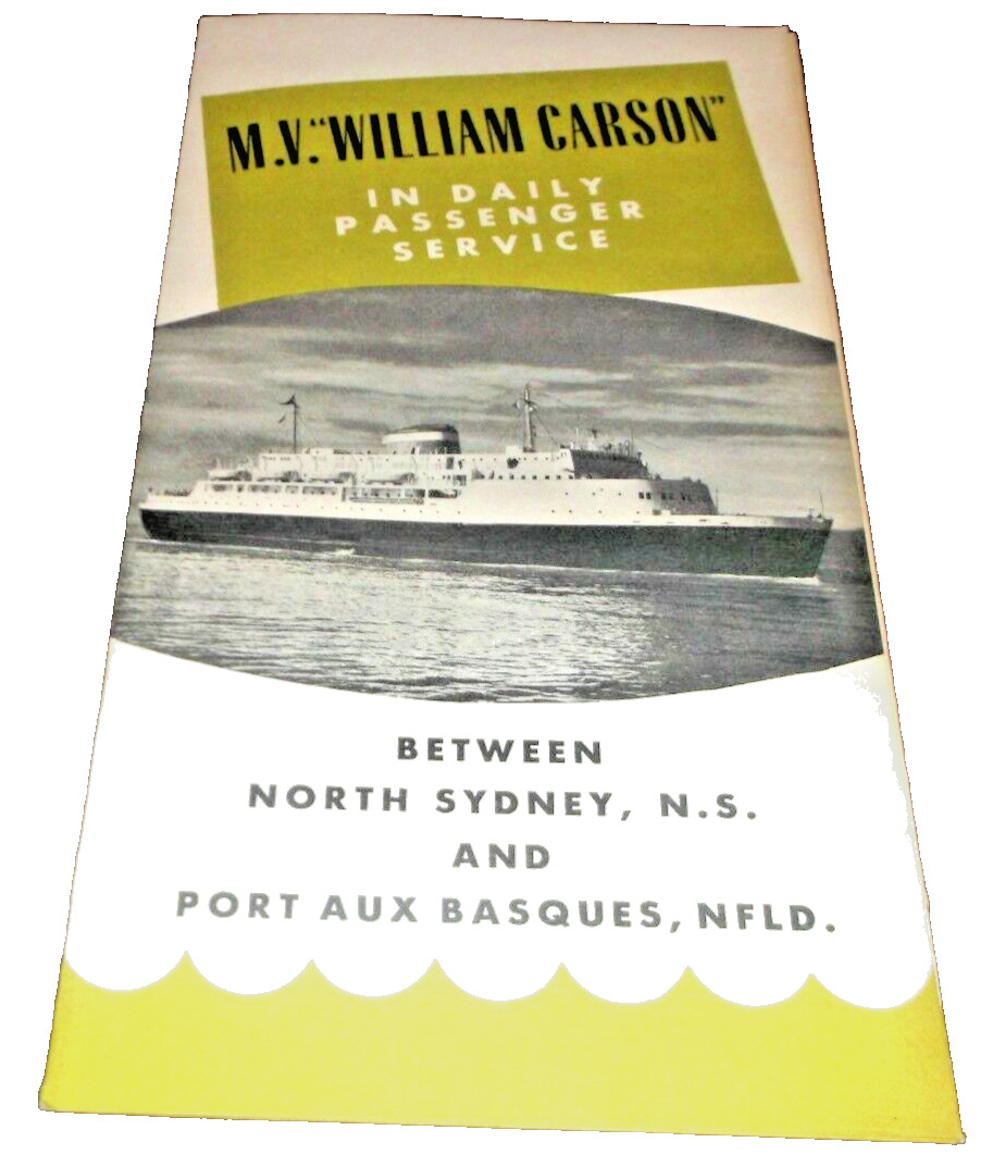 1959 CANADIAN NATIONAL M.V. WILLIAM CARSON NORTH SYDNEY TO PORT AUX BASQUES