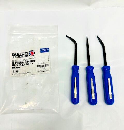 Matco Tools PPB3K Pocket Pry Bar 3pc (PPB 1 2 3) Set ~ NEW (BLUE)