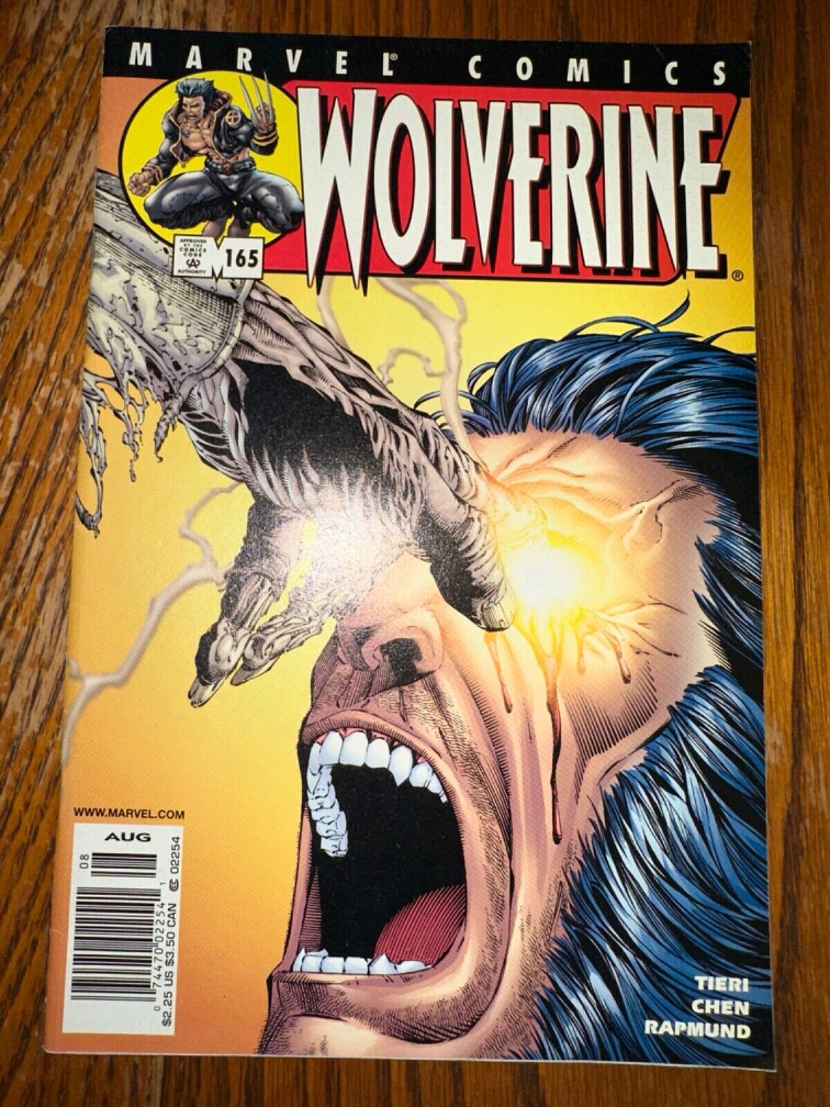 WOLVERINE (1988) #165 (MARVEL 2001) Kevin Garnett got milk ad on back cover