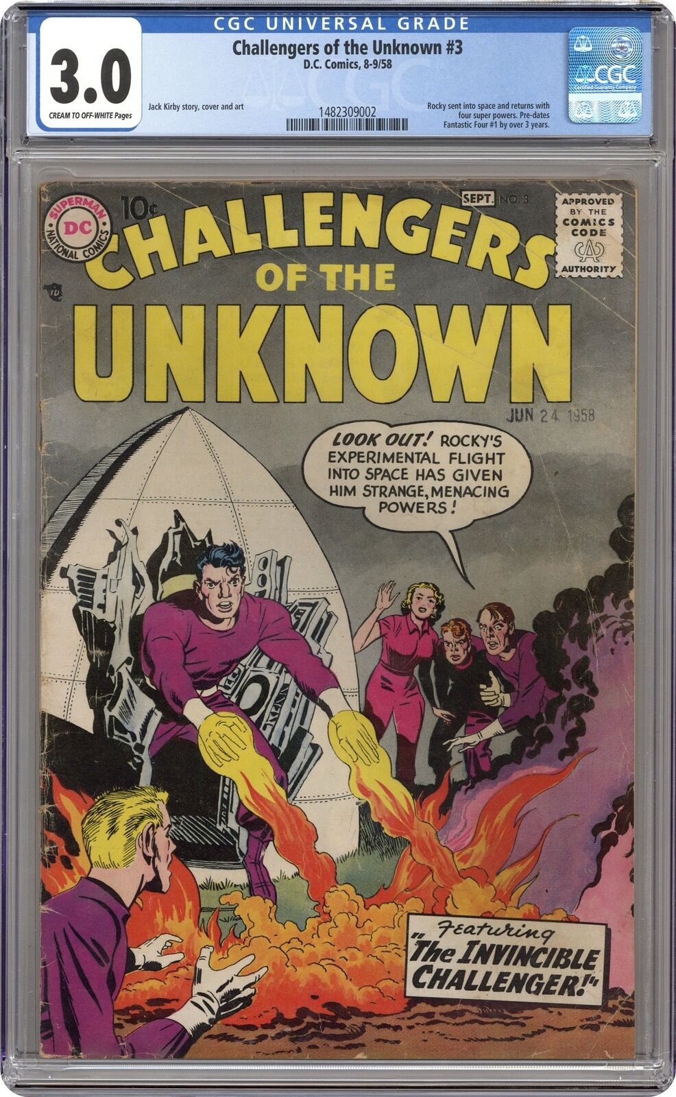 Challengers of the Unknown #3 CGC 3.0 1958 1482309002