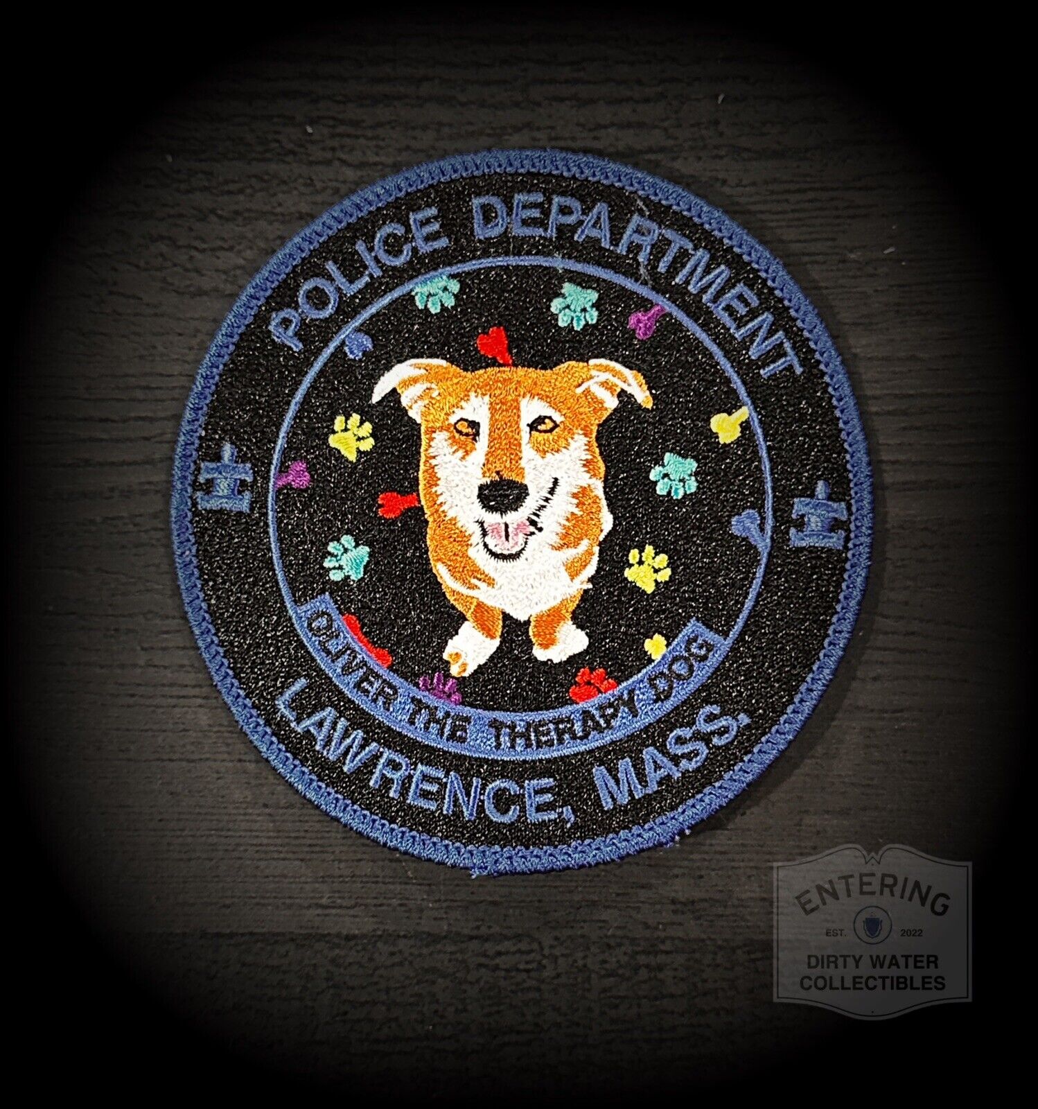 Lawrence MA PD Oliver The Therapy Dog Autism Awareness Patch