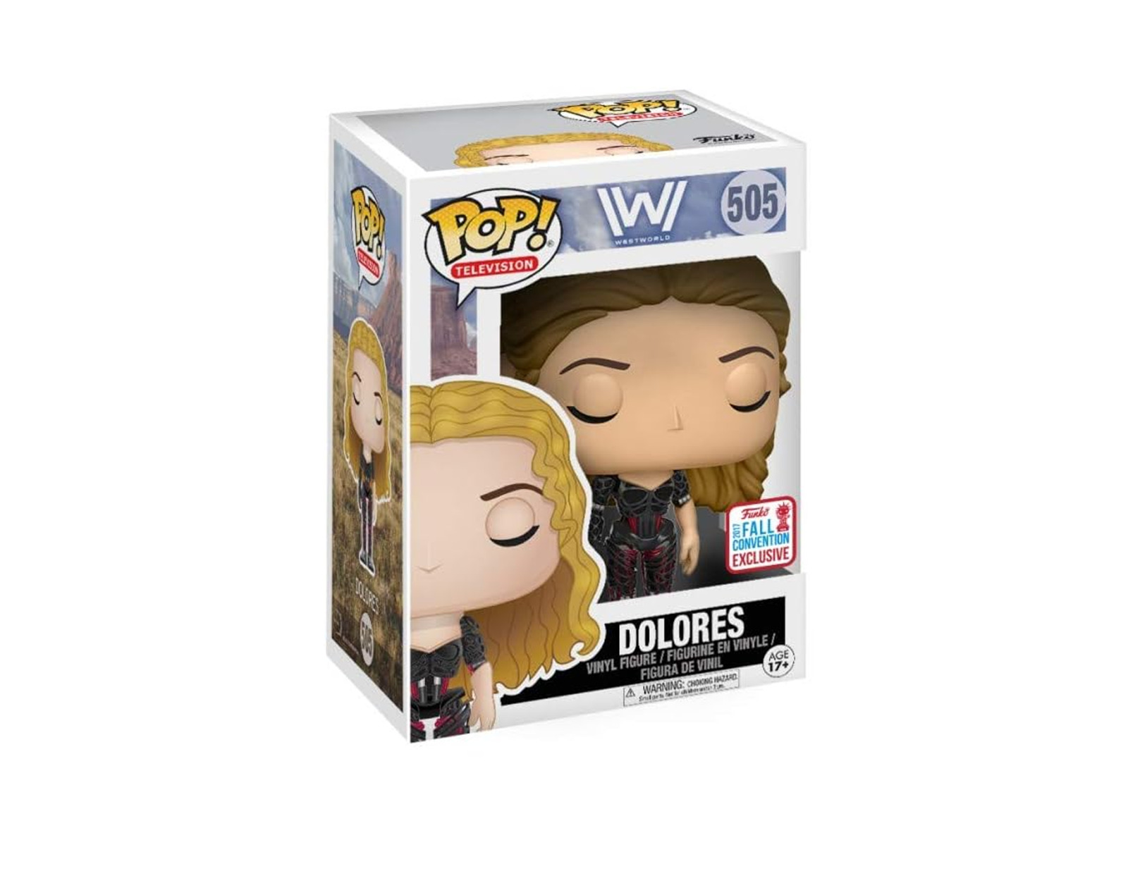 Funko POP TV -  Westworld - Dolores (2017 NYCC) #505 with Soft Protector (B28)
