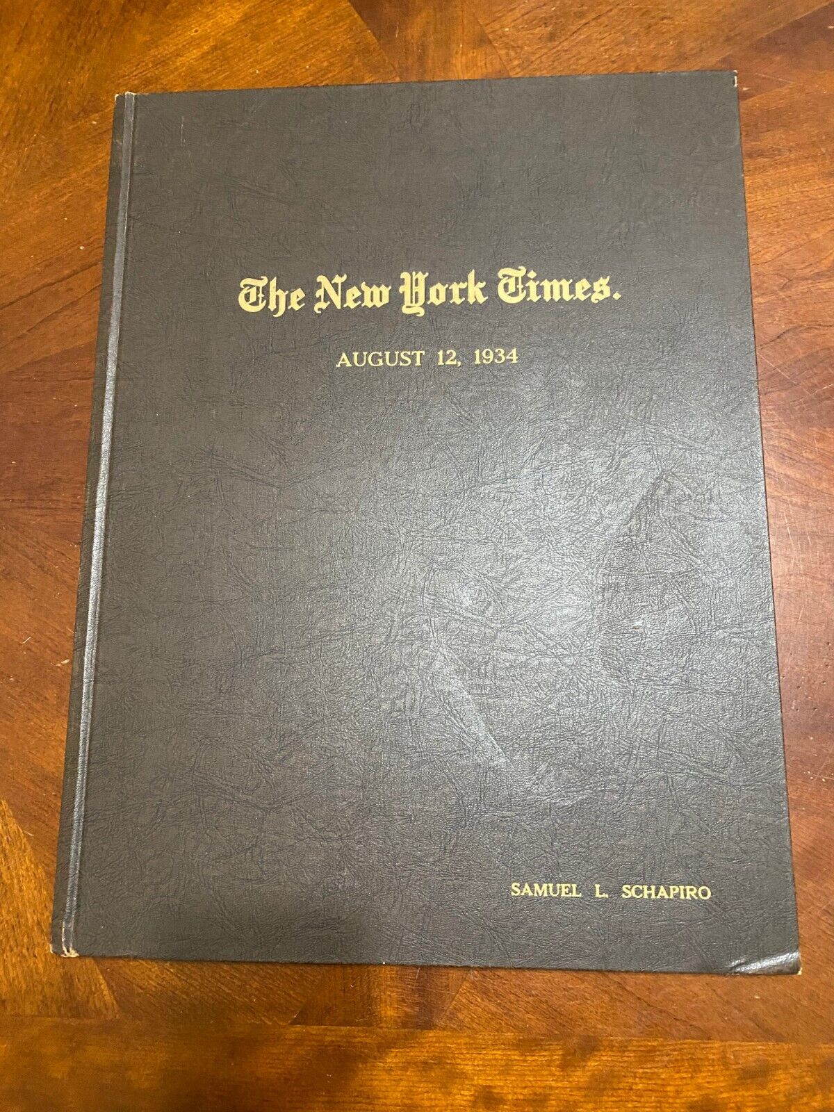 Authentic Original Aug 12 1934 The New York Times Complete Newspaper Bound w COA