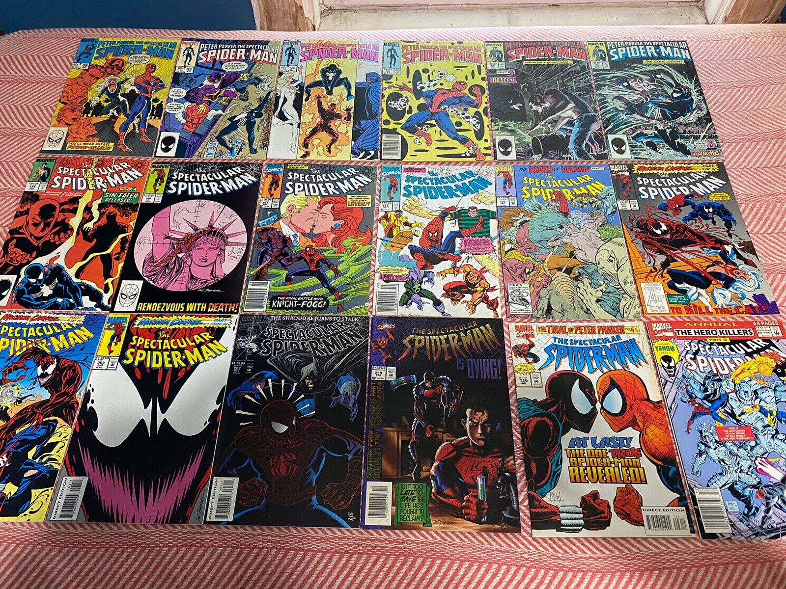 Spectacular Spider Man Lot Of 18 FN-VF #’s 94 99 131 132 201 202 203 The Spot