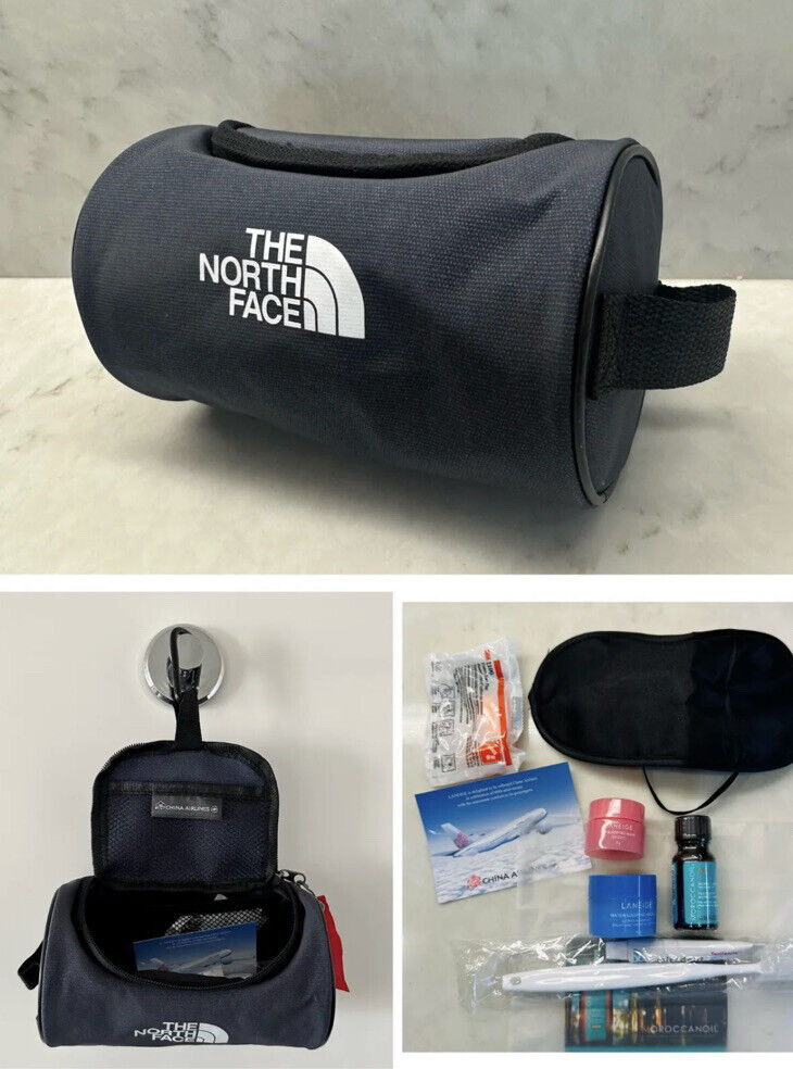 The North Face China Airlines Travel Amenity Amenities Toiletry Pouch Kit NEW