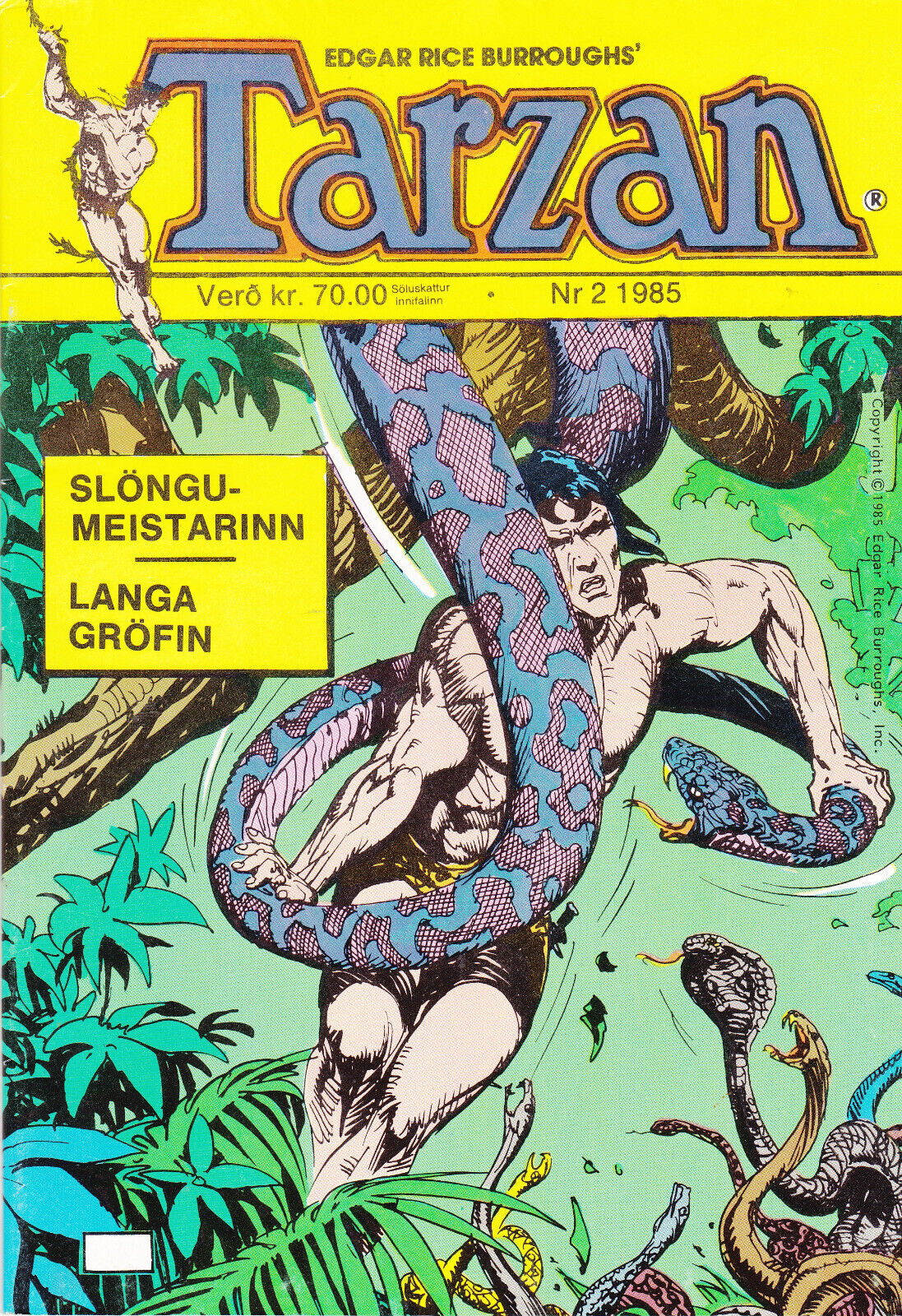 A vintage Edgar Rice Burrough´s Tarzan (1985) in Icelandic