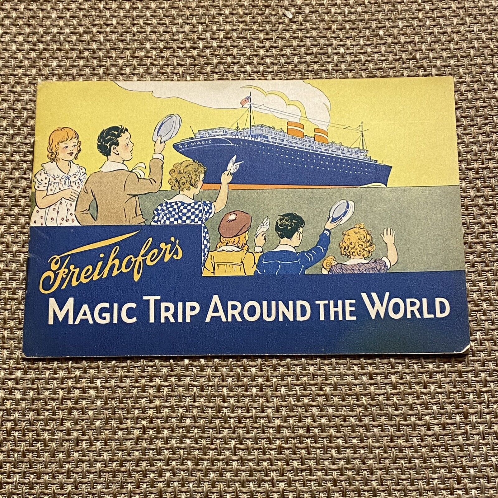 Vintage Advertising FREIHOFERS Magic Trip Around the World 1932 HIDDEN PICTURES