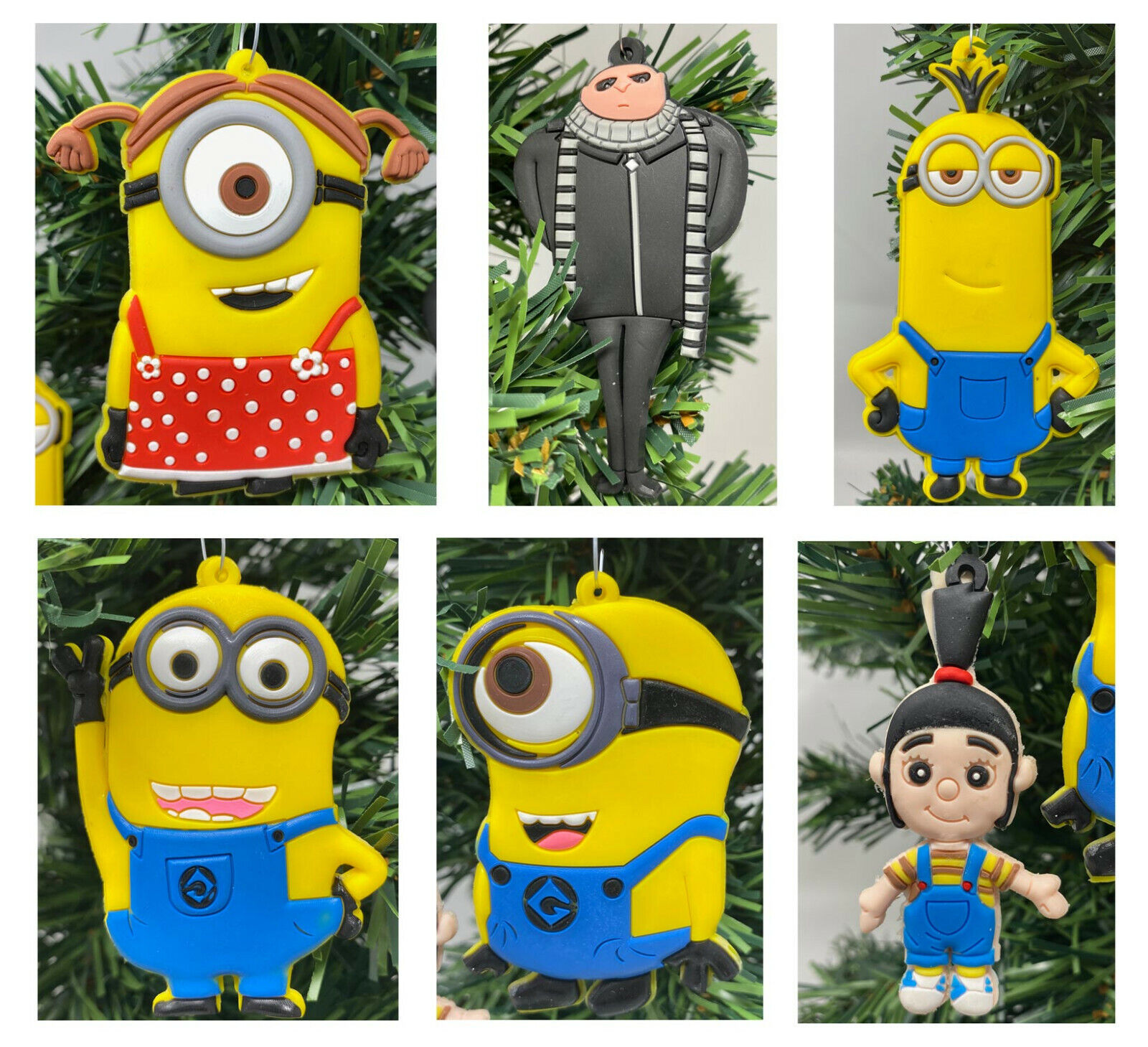 Despicable Me  Minions  6 Piece Christmas Ornament Set Featuring  Agnes ~NEW~