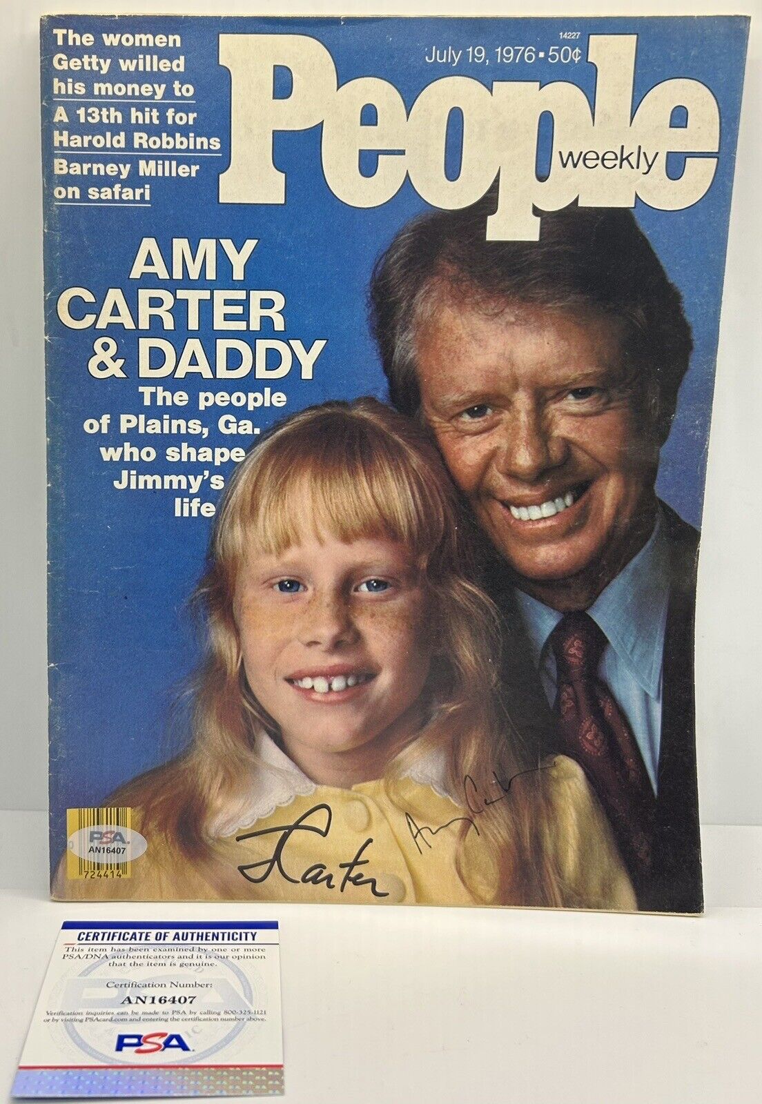 Jimmy Carter Amy Signed 1976 PEOPLE Magazine Autograph POTUS Full Issue PSA COA