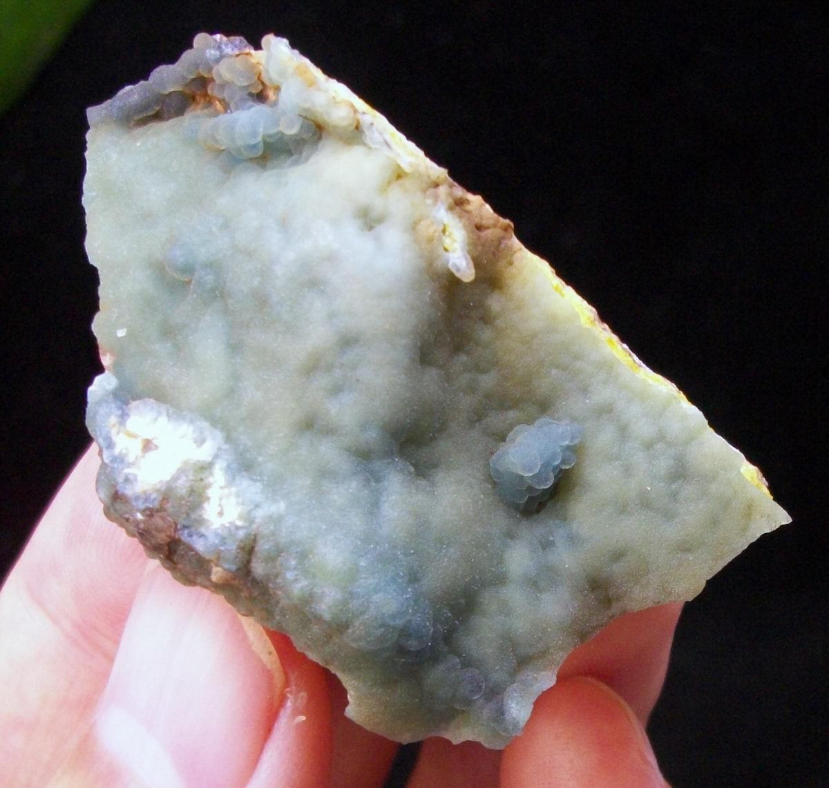 48mm Botryoidal Blue Plumbogummite on Yellow Pyromorphite China 3260