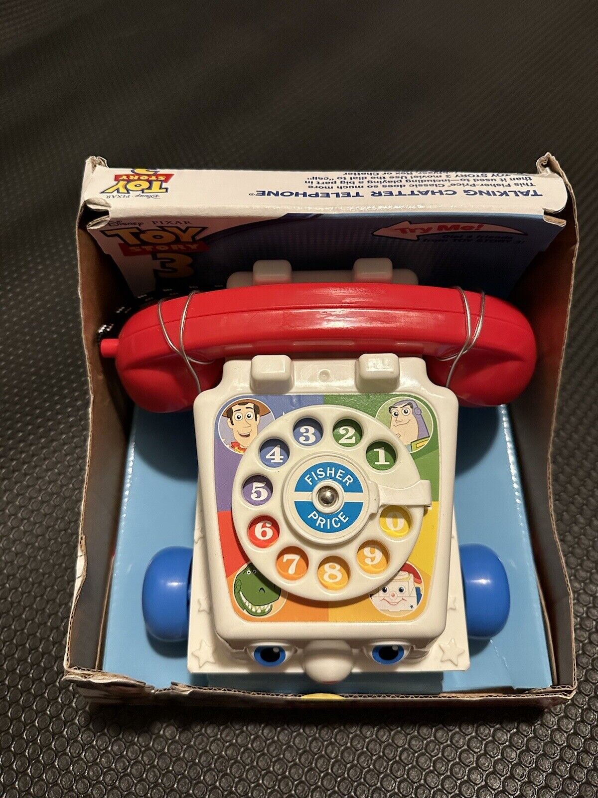 Toy Story 3 Talking Chatter Phone 21 Movie Phrases Rare New Sound Still Works 