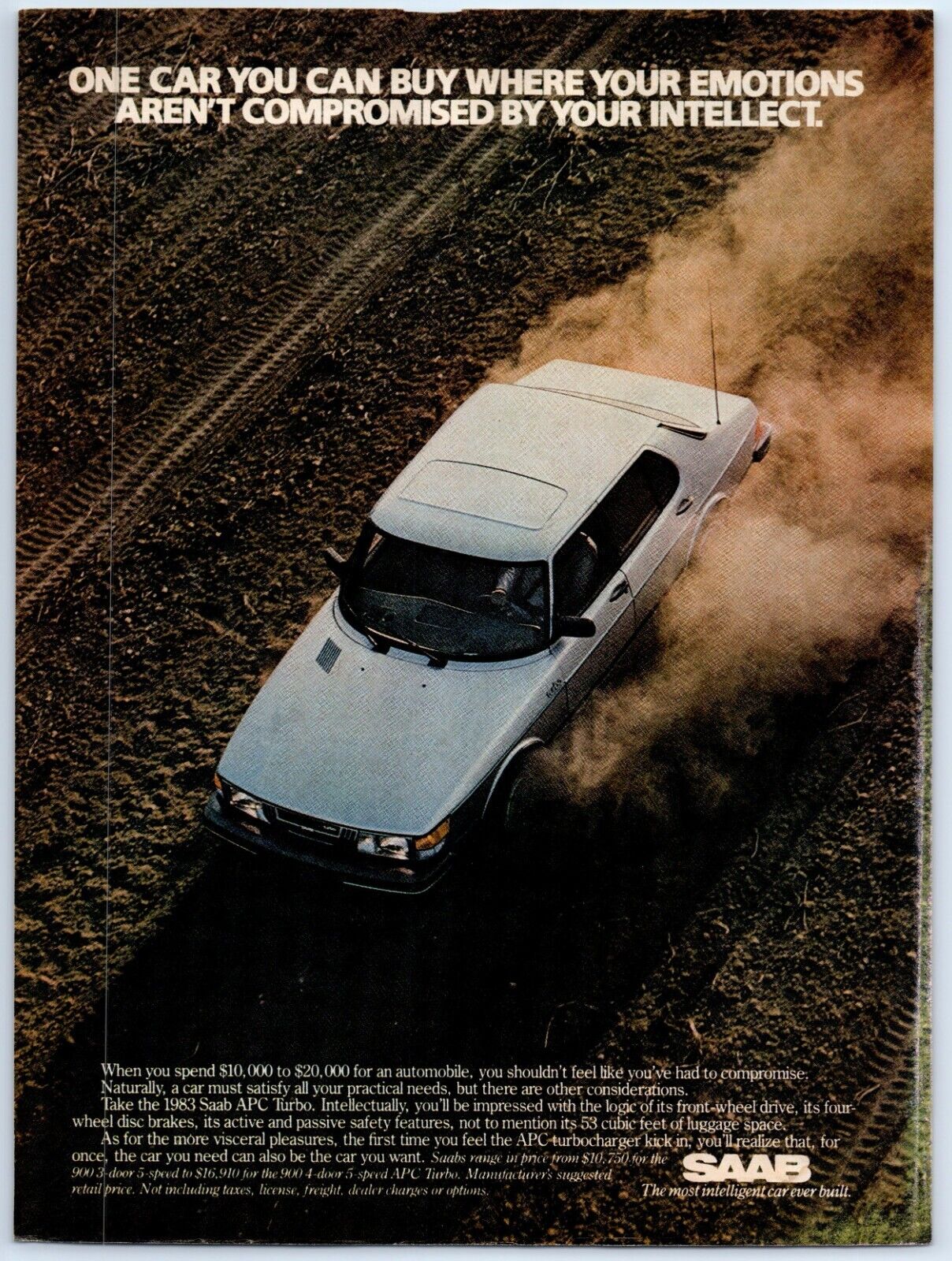 SAAB Emotions Aren\'t Compromised By Intellect 1982 Print Ad 8\