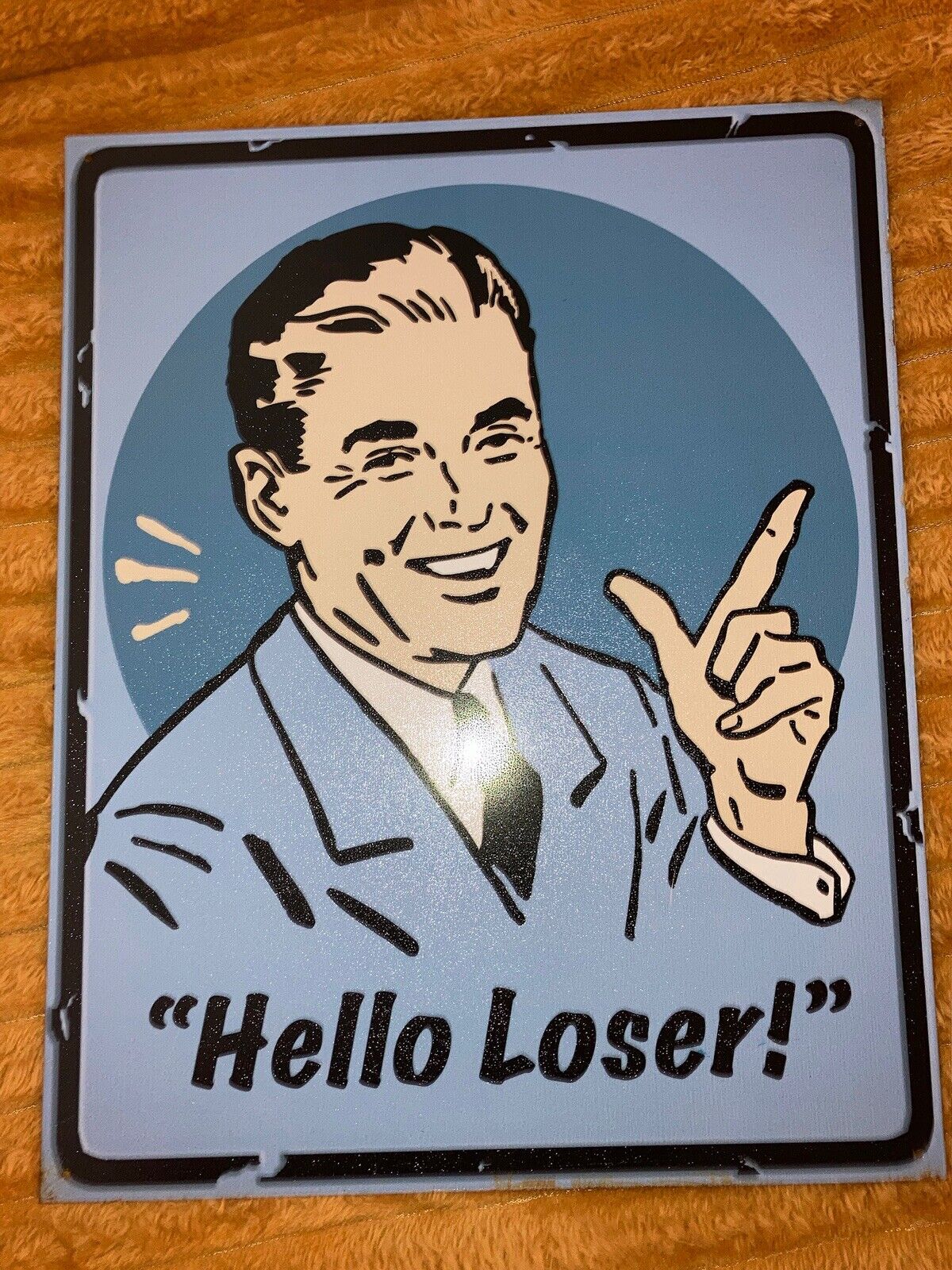 “Hello Loser” Metal Tin Man Cave Sign Signage She-shed Decor Funny Bar Garage