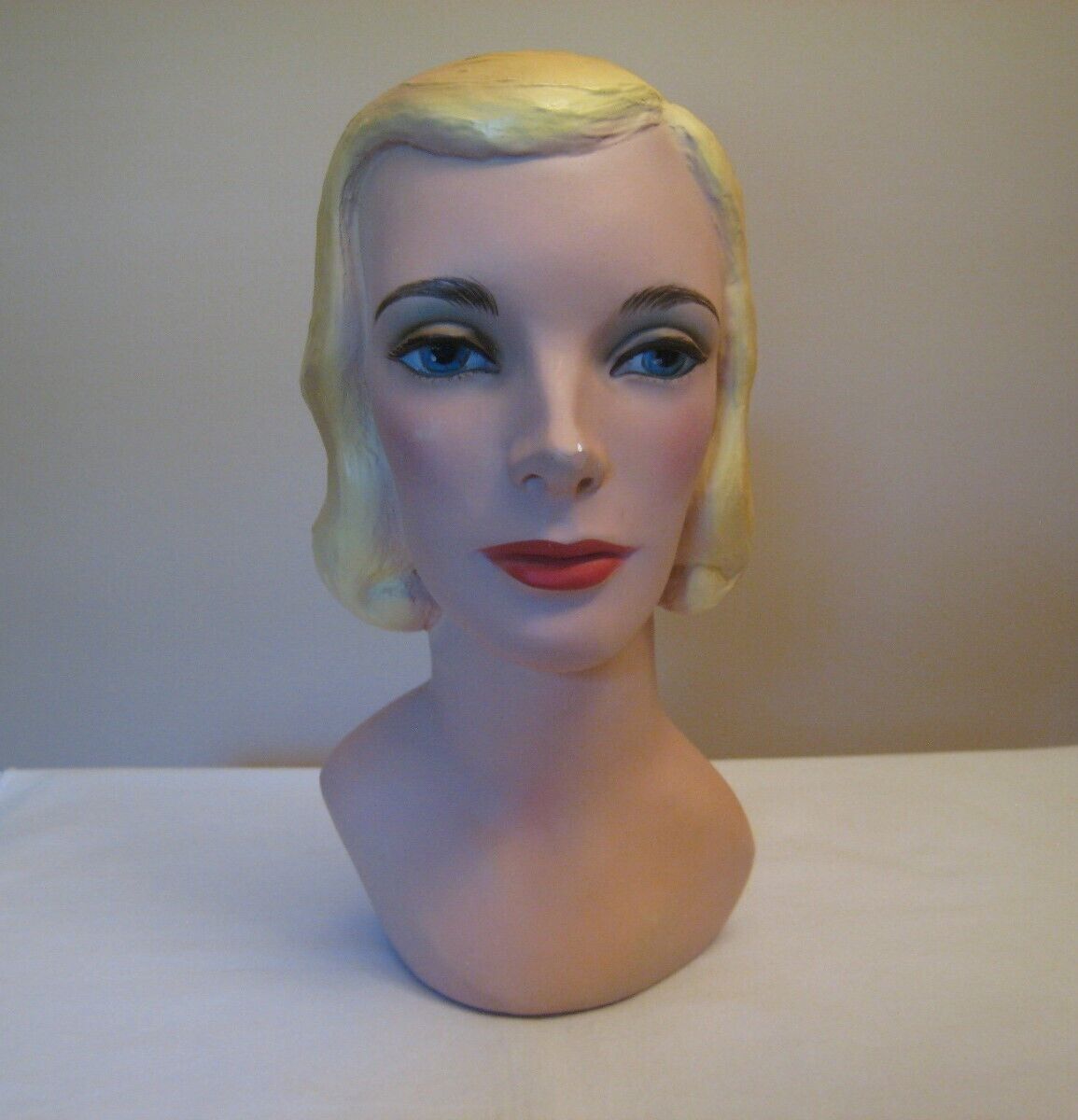 Vintage 1930s-40s Lady Mannequin Head Counter Display