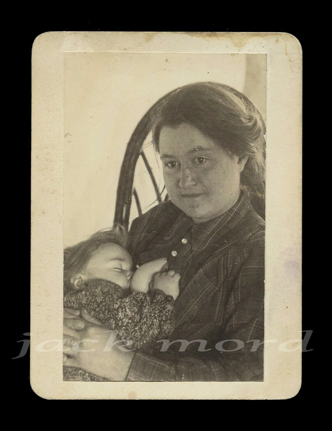 Rare Breastfeeding / Nursing Mother Vintage Photo ~ ID\'d ~ Circa 1900
