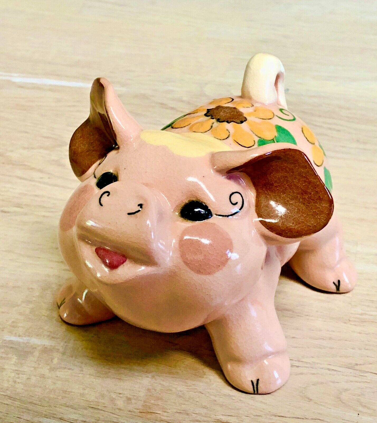 Kay Finch SUNFLOWER THE HAPPY PIG California Pottery 1950's