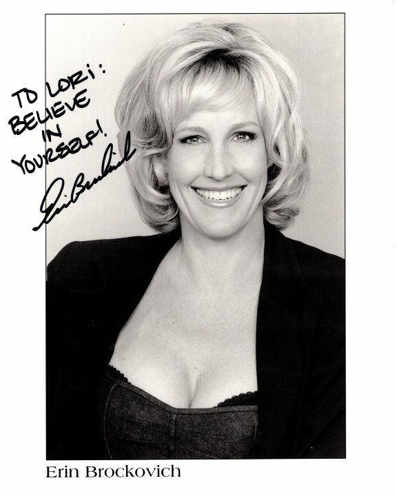 ERIN BROCKOVICH Autographed Signed 8x10 Photograph - To Lori