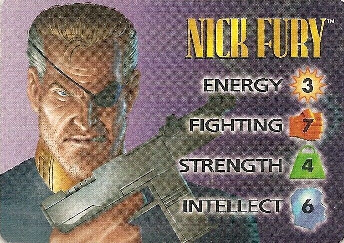 Marvel OVERPOWER Nick Fury IQ character - Rare