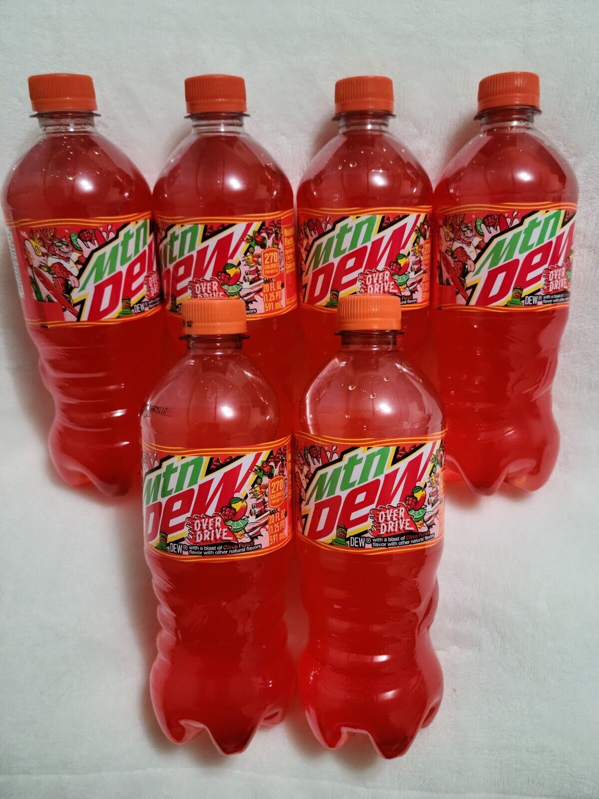 Mountain Dew Overdrive 20 oz Lot of 6