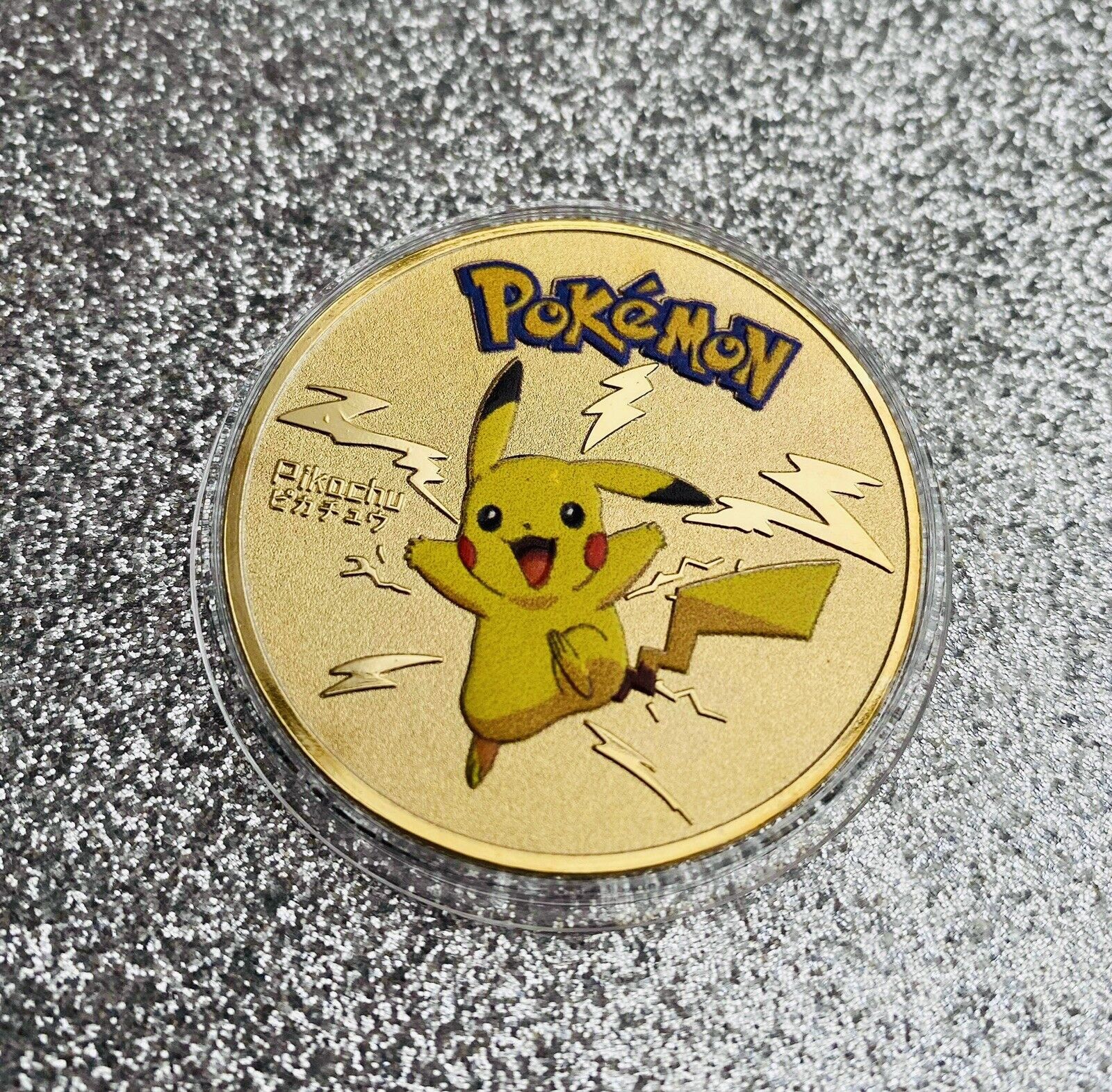 Pokemon Pikachu Gold Collectible Commemorative Coin Gift Rare Pokemon Coin