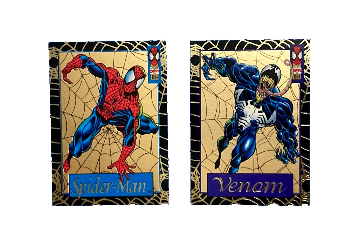 1994 Fleer Marvel The Amazing Spider-Man #3 Gold Web & Venom #1