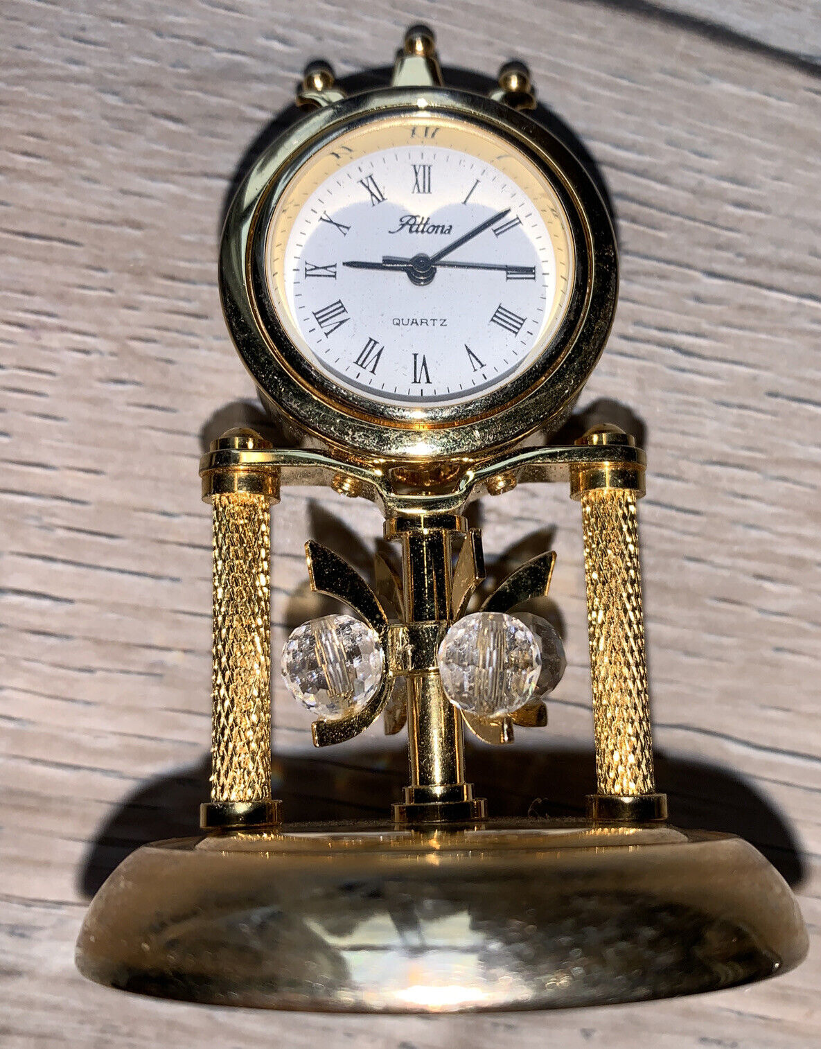 Vintage Miniature Novelty Altona Clock Paperweight Untested- Needs New Batteries